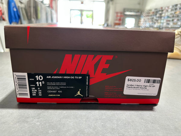 Air Jordan 1 High OG TS SP - Travis Scott/Mocha Size 10