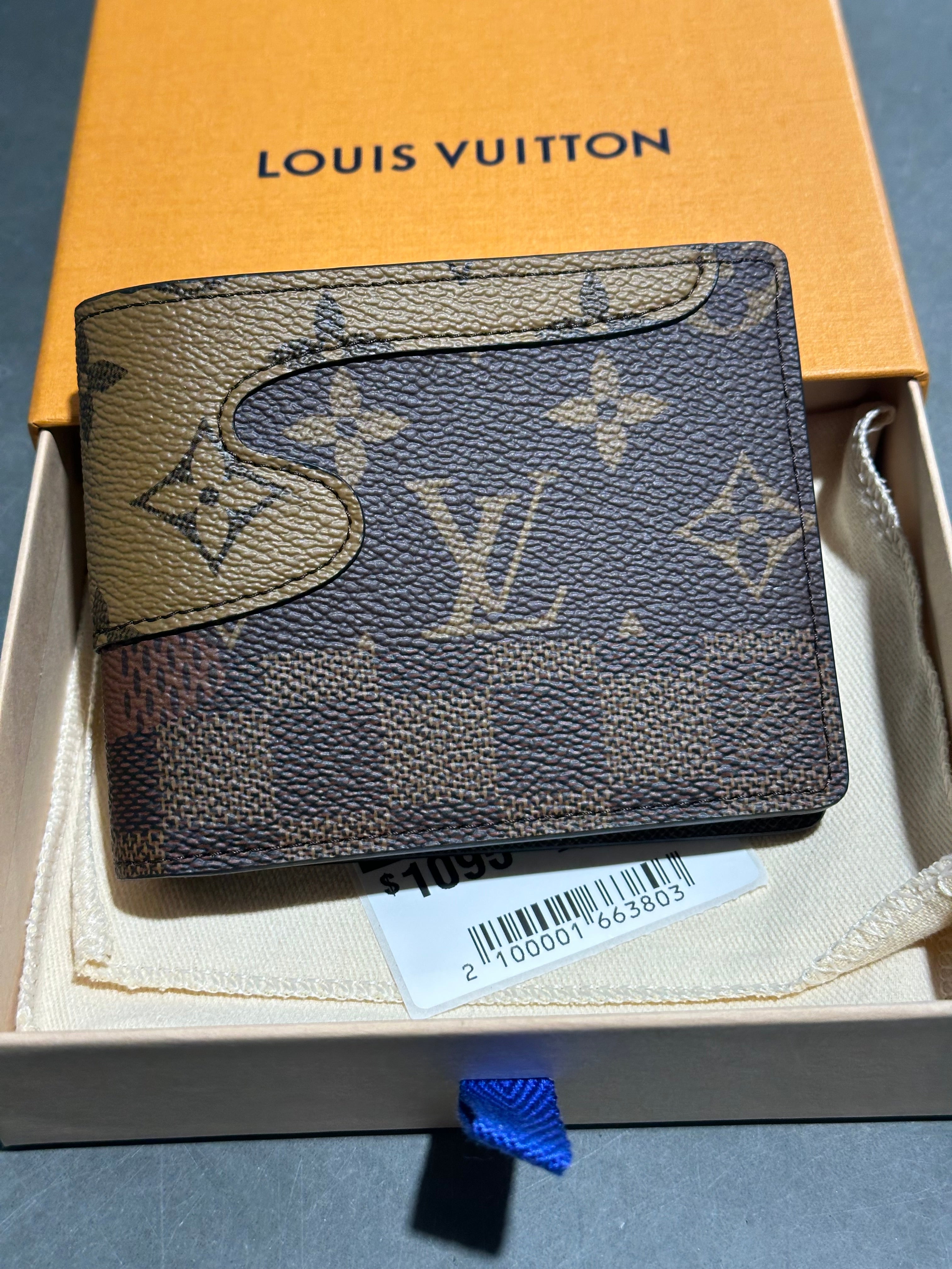 NEW Louis Vuitton x Nigo Slender Wallet - Brown