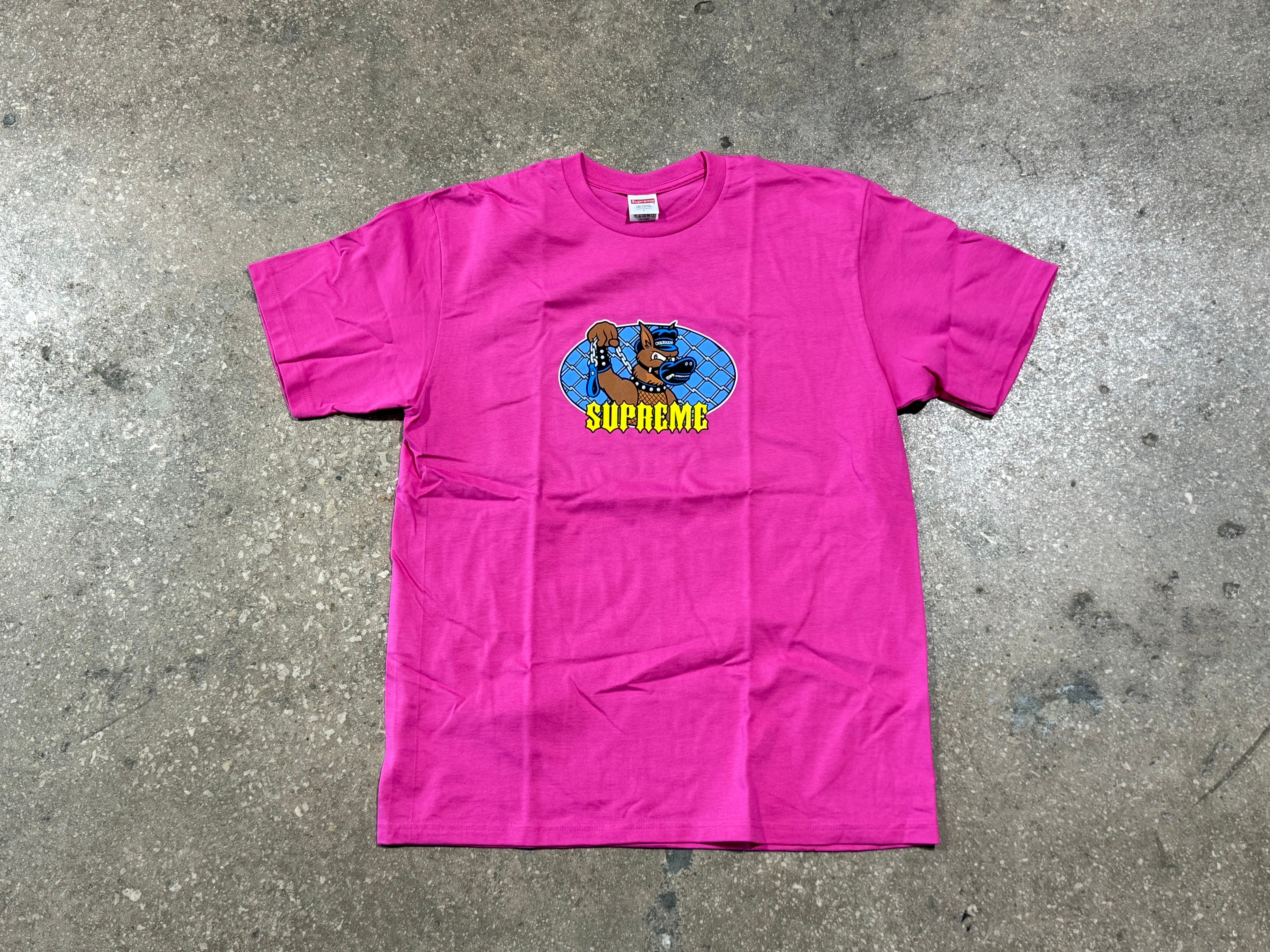 NEW Supreme Leash Tee - Fuchsia Size Large