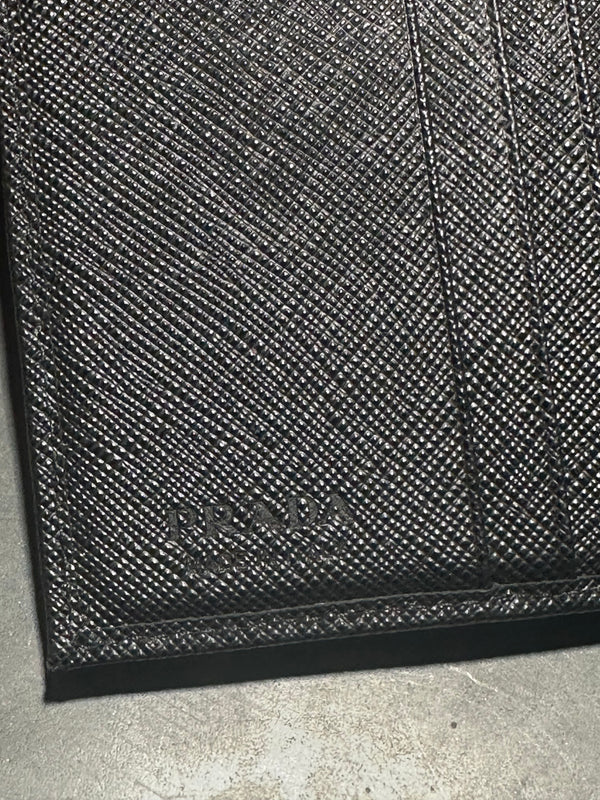 NEW Prada Nylon and Saffiano Bifold Wallet - Black
