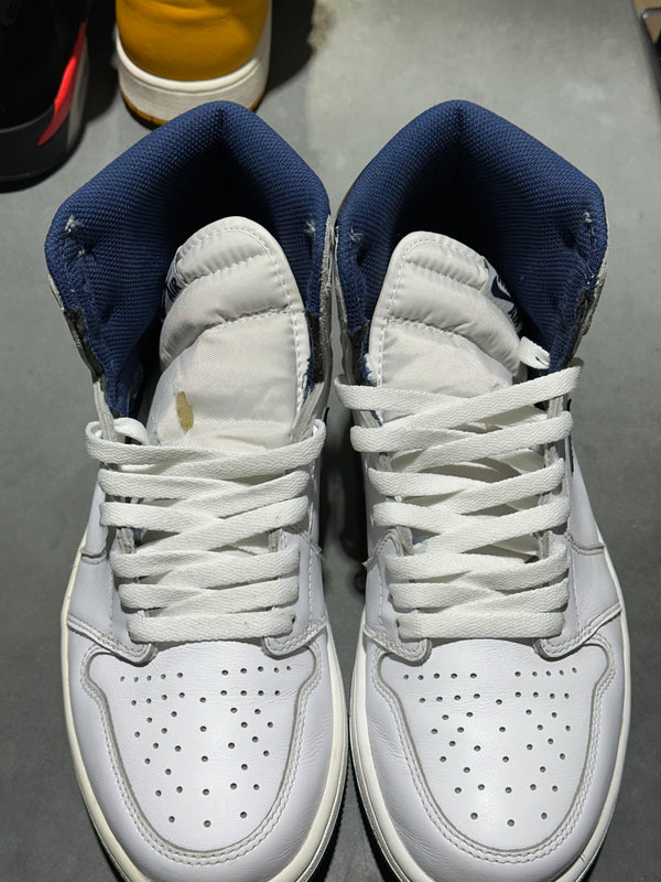 Air Jordan 1 Retro High OG - Metallic Navy 2016 Size 9.5