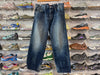 USED Supreme SS25 Distressed Loose Fit Selvedge Denim - Washed Indigo Size 34