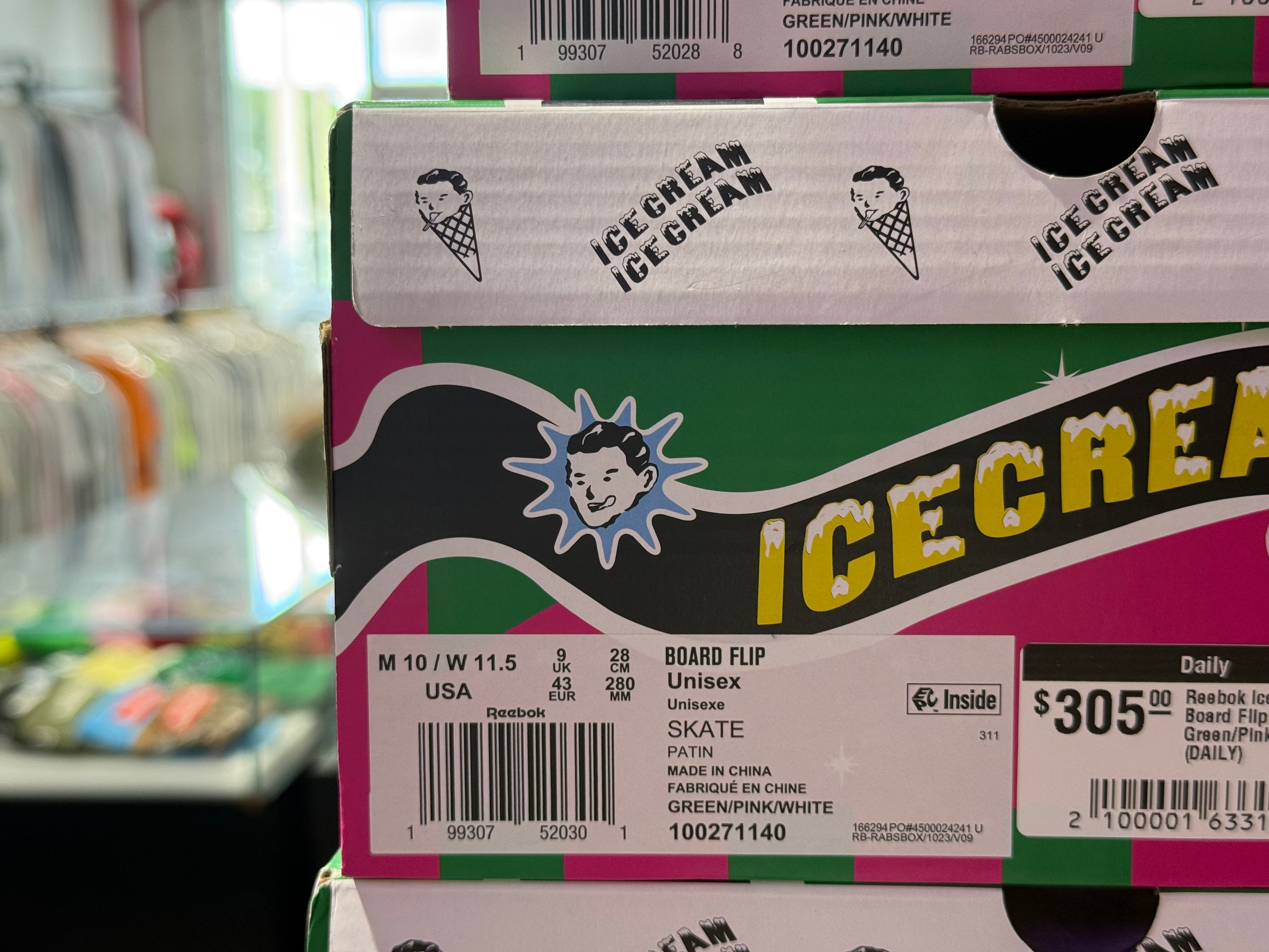 Reebok Ice Cream Board Flip - Green/Pink Size 9