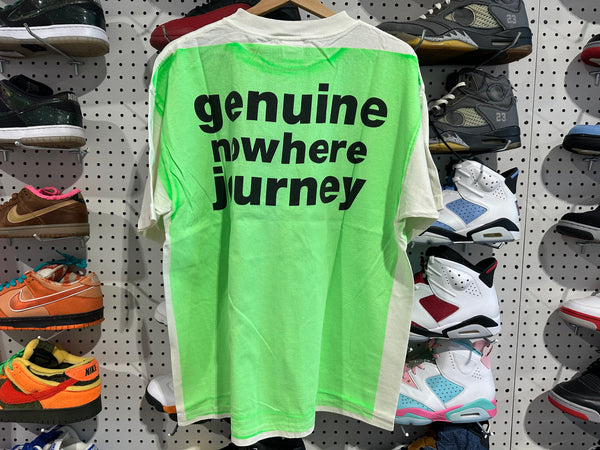 BAPE X Saint Mxxxxxx Mad Face Handprinting Tee - White/Green