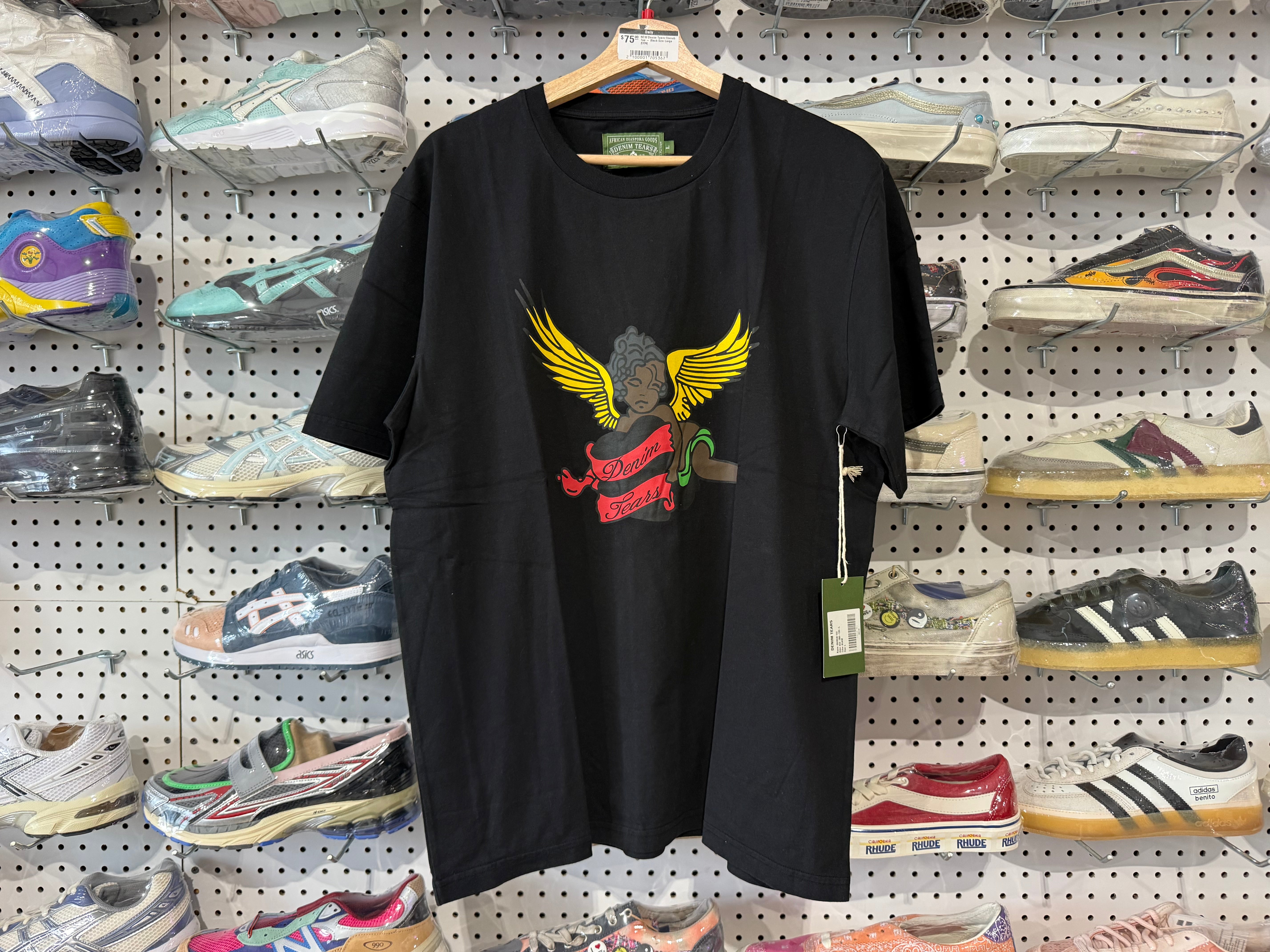 NEW Denim Tears Cherub Tee - Black Size Large
