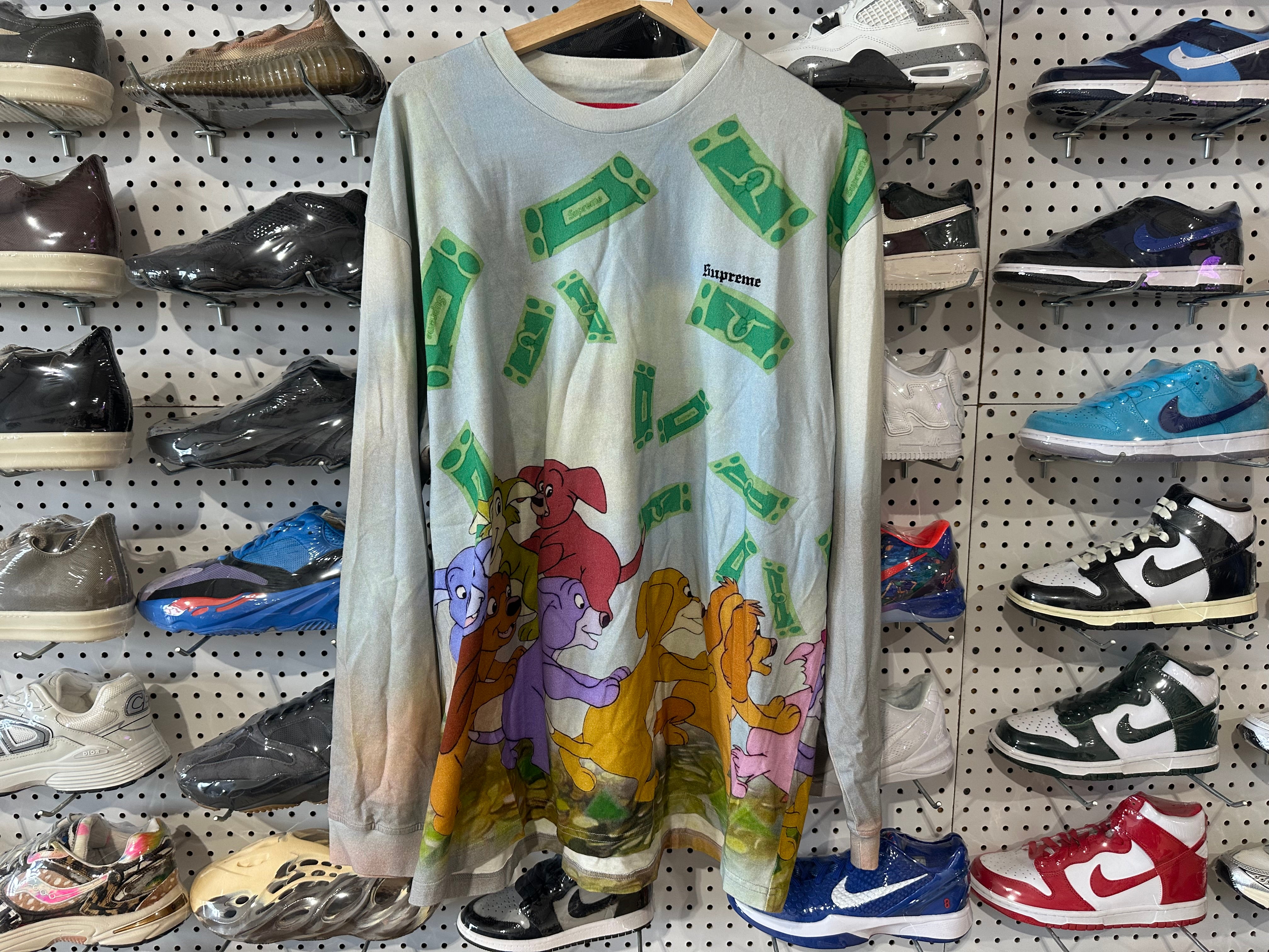 NEW Supreme All Dogs Go To Heaven LS Shirt - Blue Size XL
