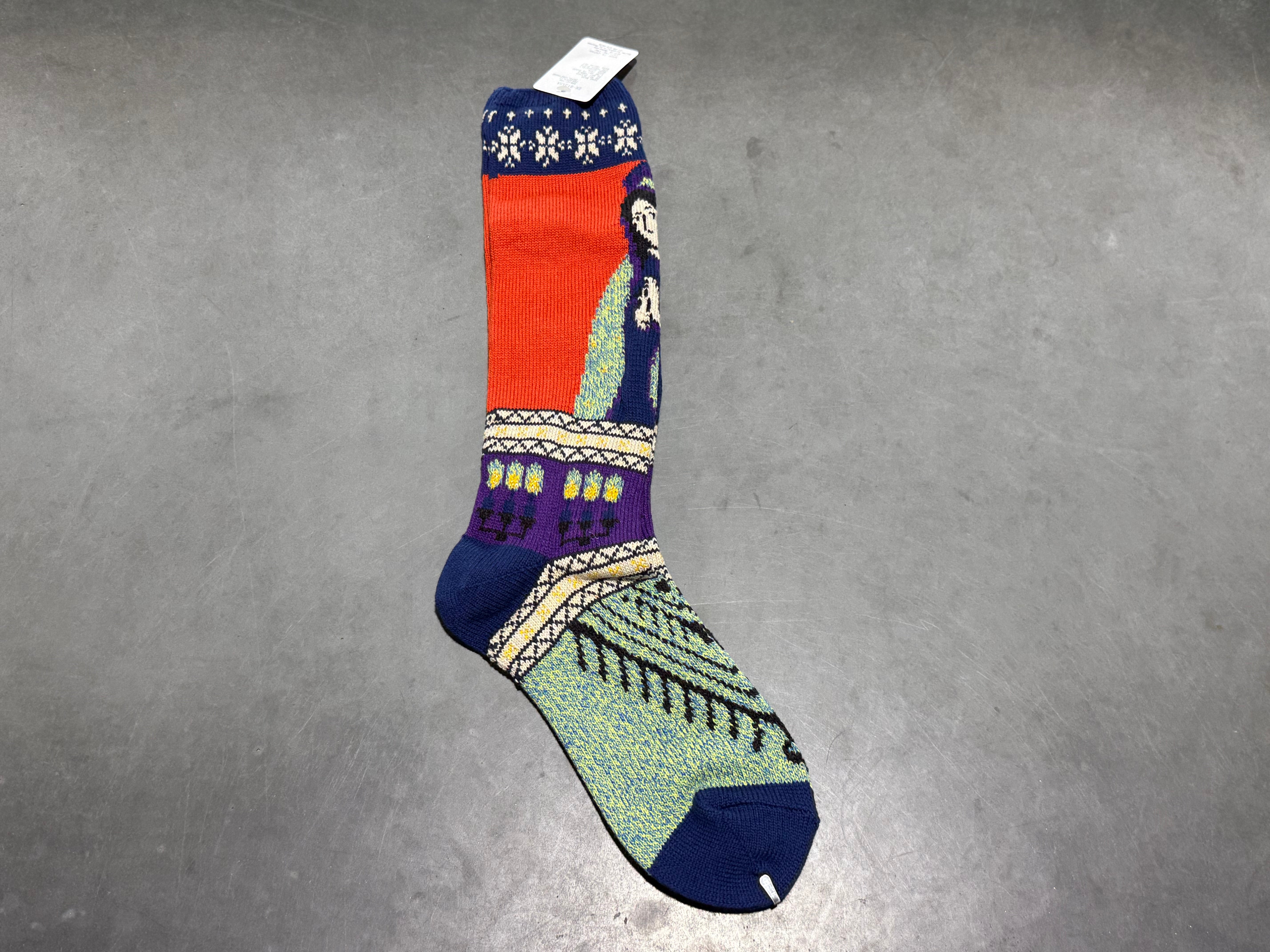 NEW Kapital Virgin Mary Socks - Multicolor