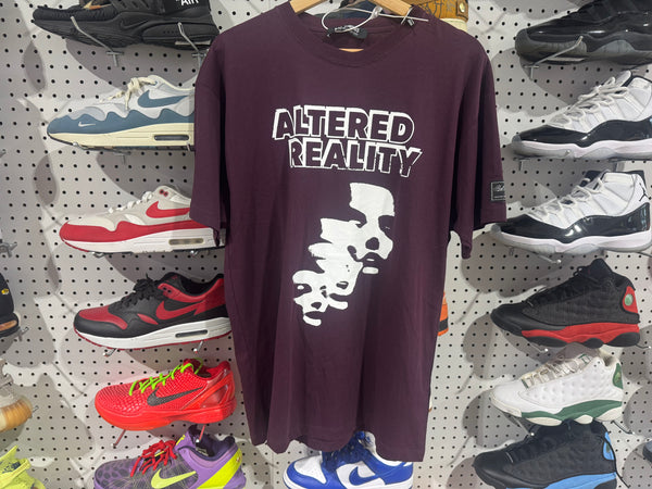 NEW Raf Simons 22/23 Altered Reality Tee - Burgundy Size XS