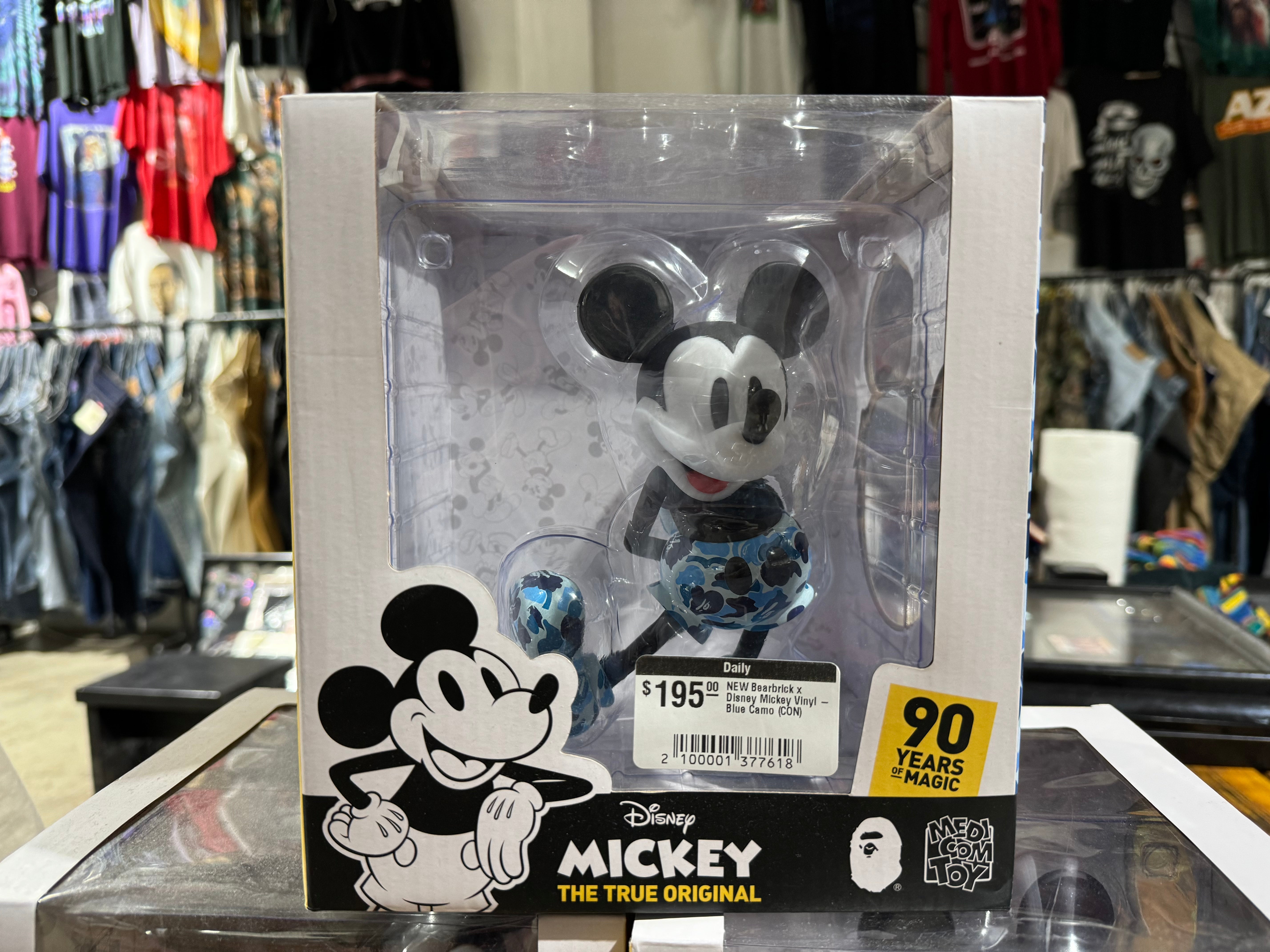NEW Bearbrick x Disney Bape Mickey Vinyl - Blue Camo