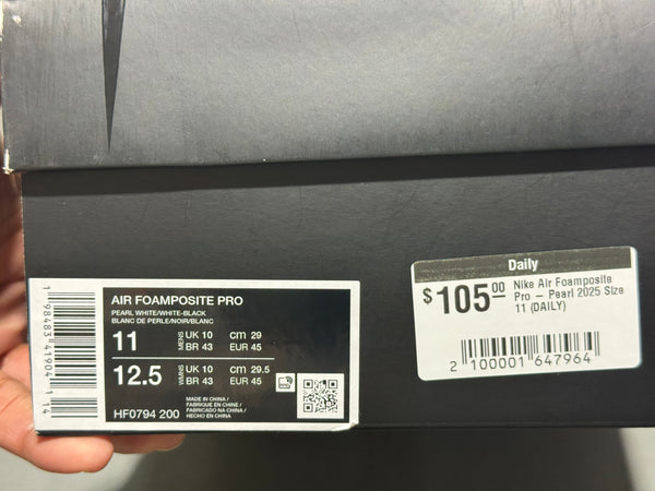 Nike Air Foamposite Pro - Pearl 2025 Size 11