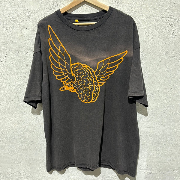 USED Gallery Dept Brains Wings Tee - Faded Black Size XL
