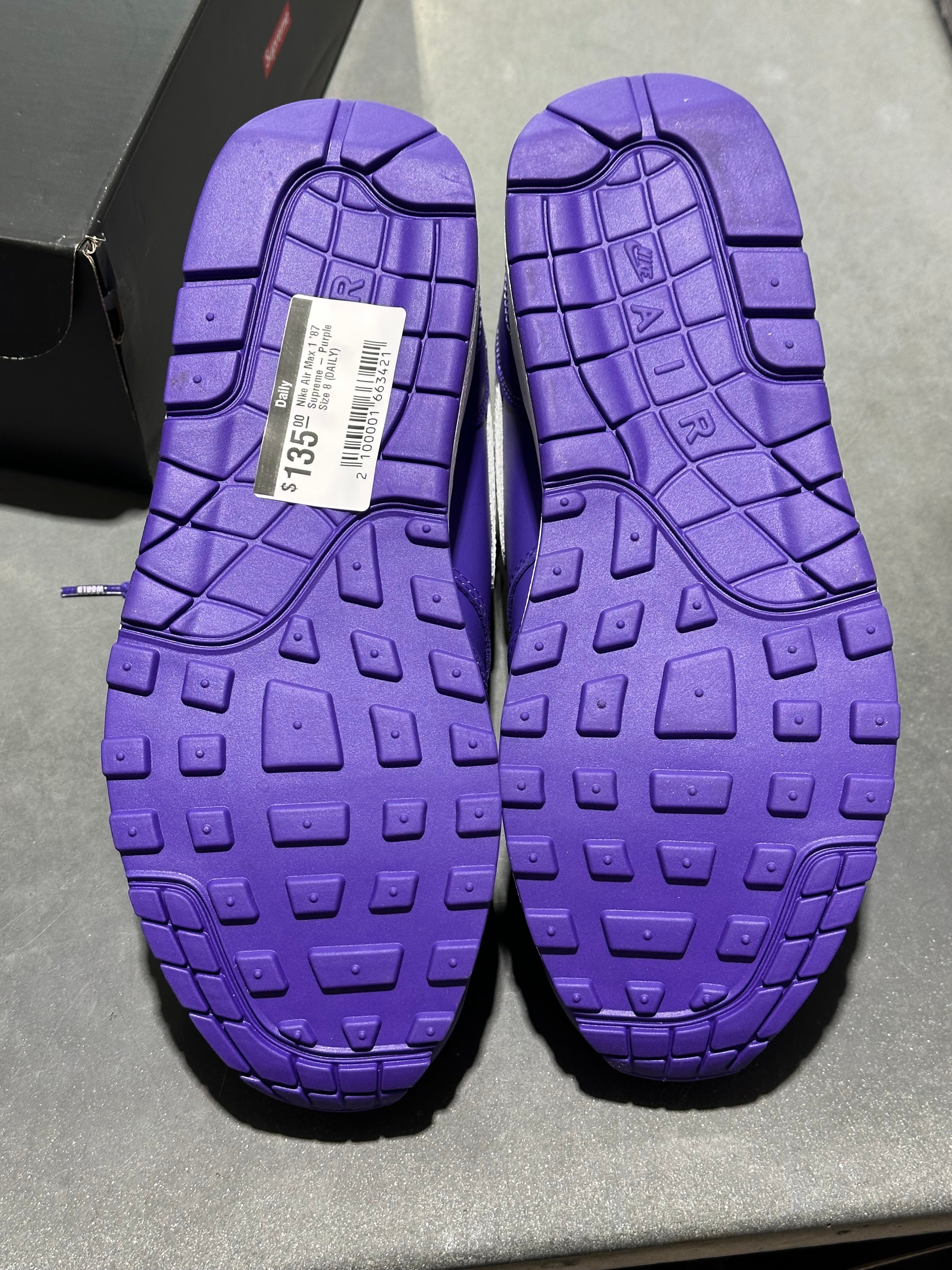 Nike Air Max 1 '87 Supreme - Purple Size 8 (DAILY)