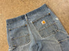 USED Distressed Carhartt Denim - Blue Size 30x34