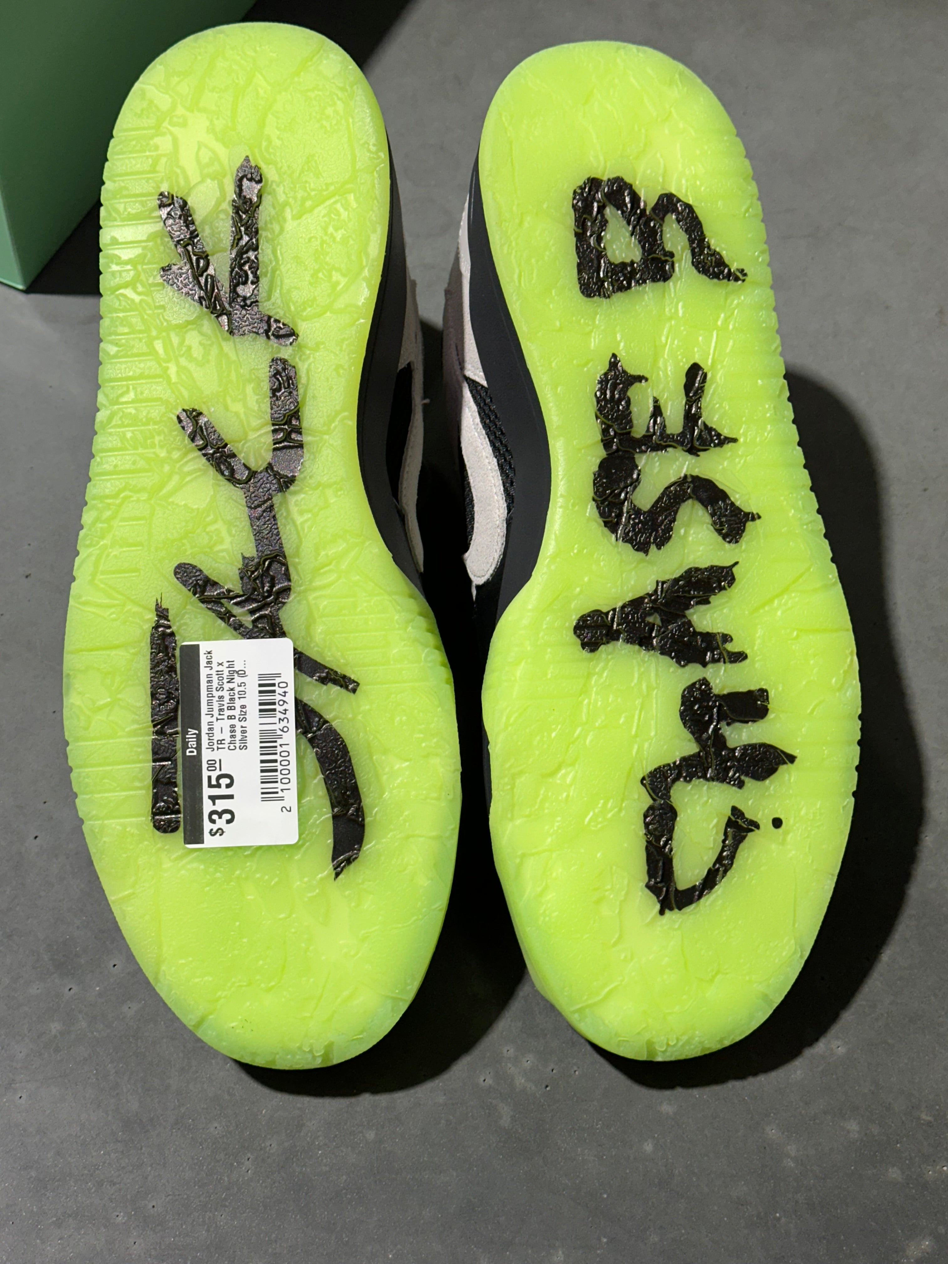 Jordan Jumpman Jack TR - Travis Scott x Chase B Black Night Silver Size 10.5