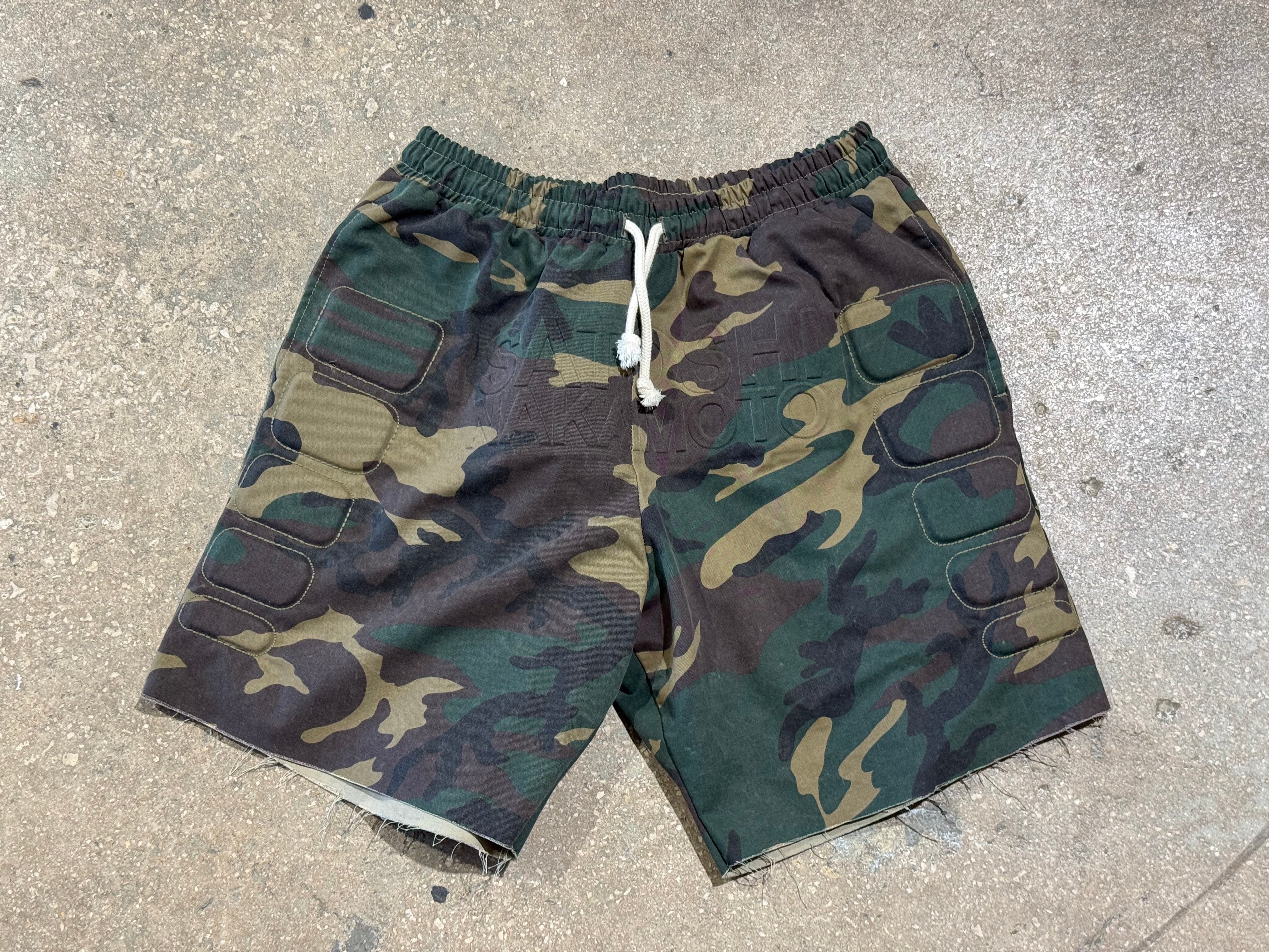 USED Satoshi Nakamoto Moto Shorts - Camo Size Large
