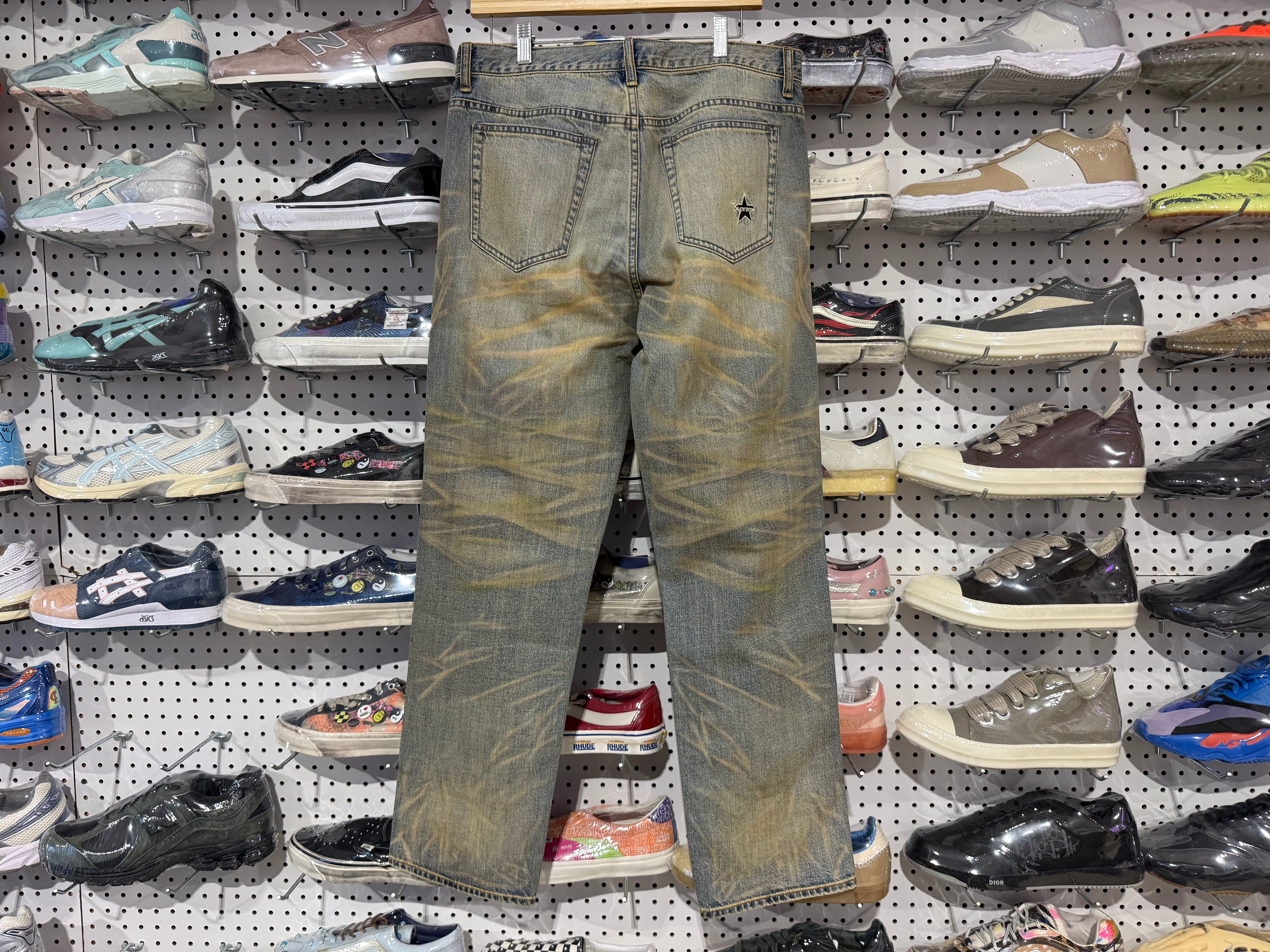 NEW Supreme Regular Jean - Dirty Indigo Size 32
