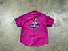 USED Supreme Rhinestone Pin Up SS Shirt - Pink Size Medium
