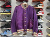 USED Hysteric  Glamour '75 SuperFuzz Varsity Satin Bomber - Purple Size Medium