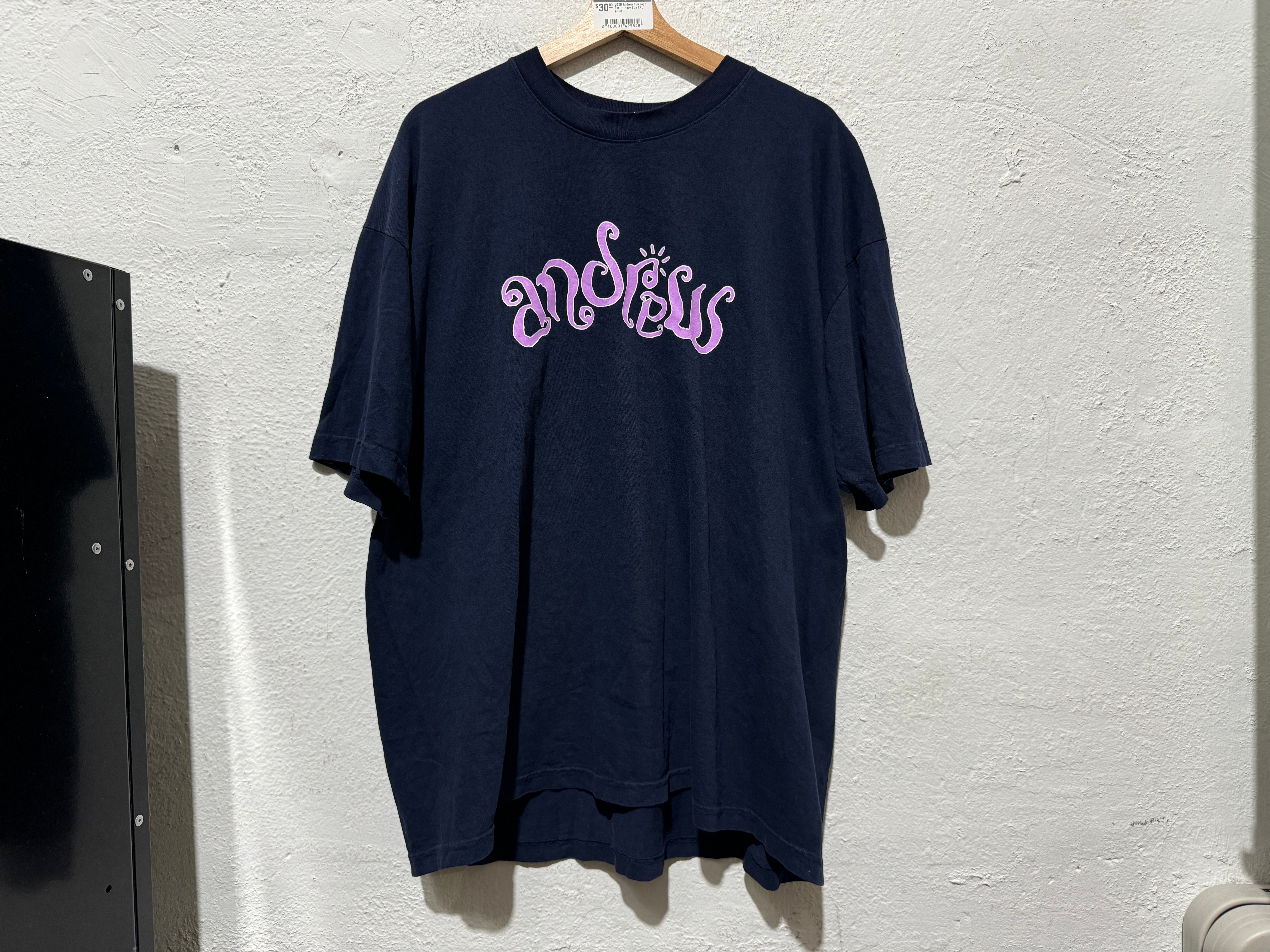 USED Andrew Sun Logo Tee - Navy Size XXL