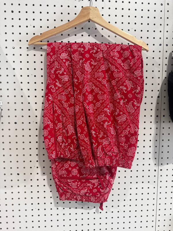 USED Supreme Bandana Track Pant - Red Size Medium