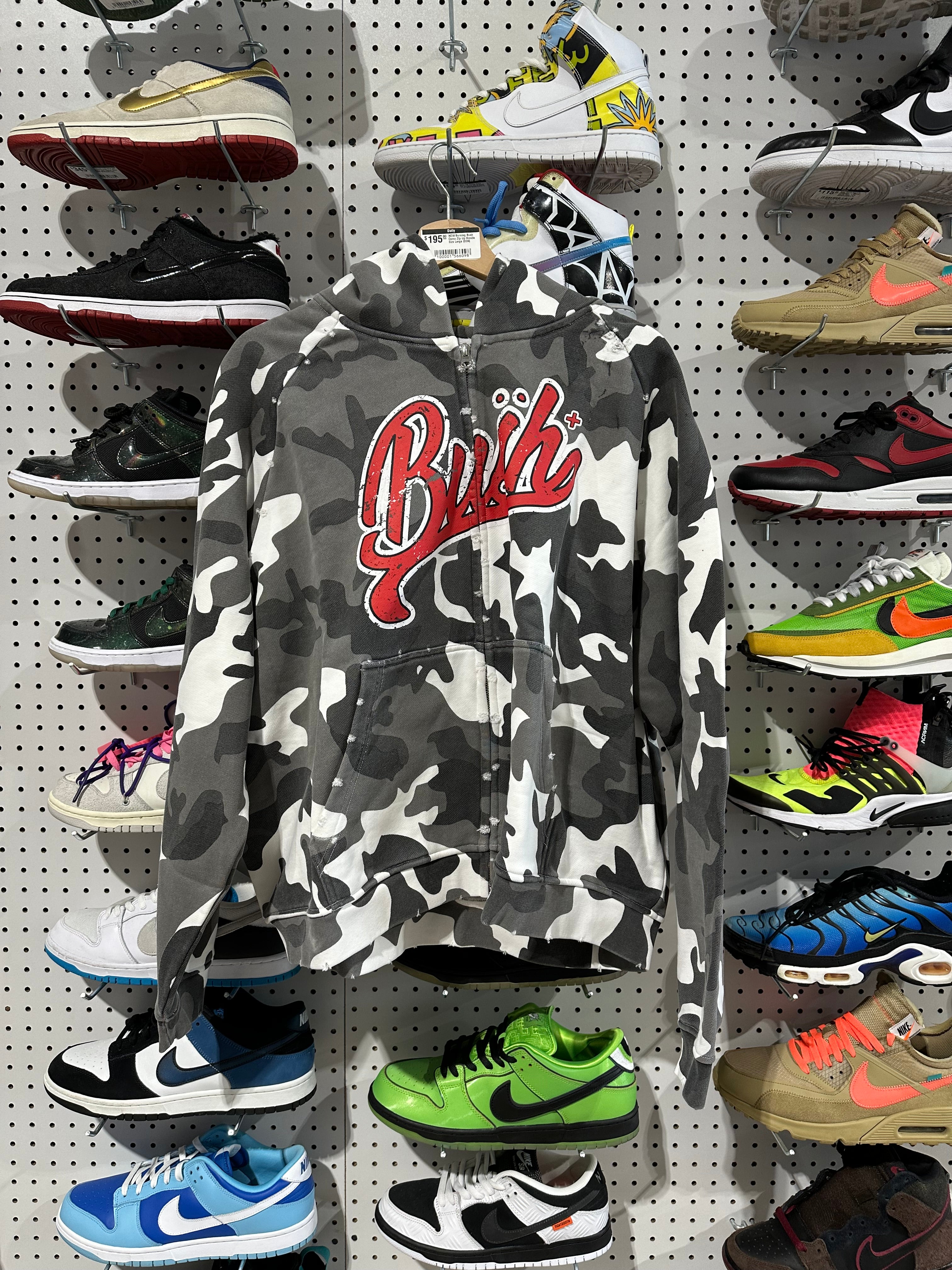 NEW Burning Bush Camo Zip Up Hoodie