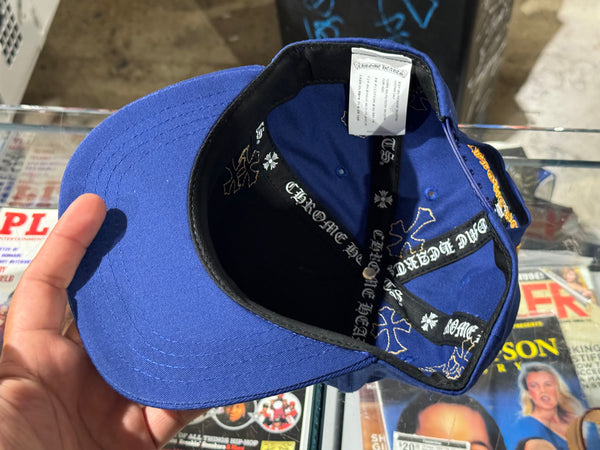 NEW Chrome Hearts Cross Patch Snapback - Blue/Orange