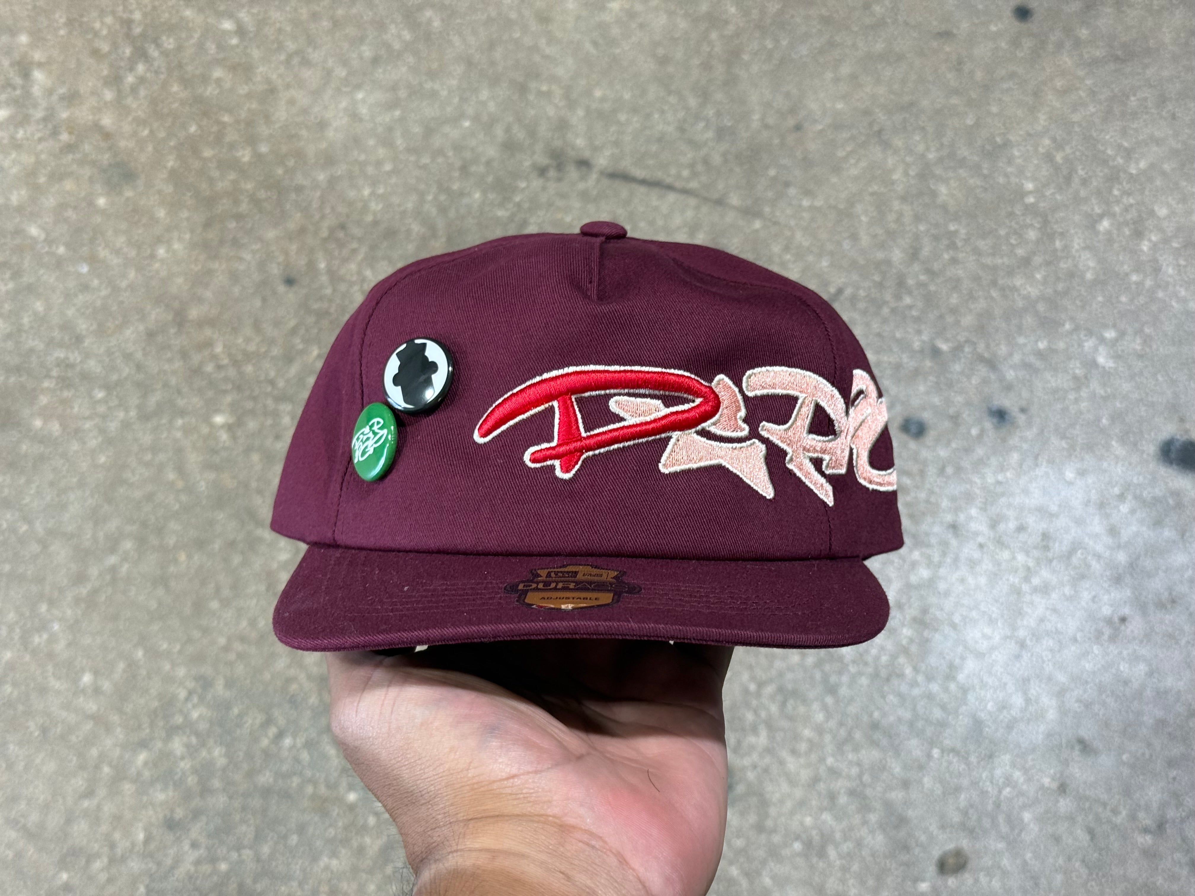 NEW DURAGS 180 Degrees Snapback Hat - Red Wine