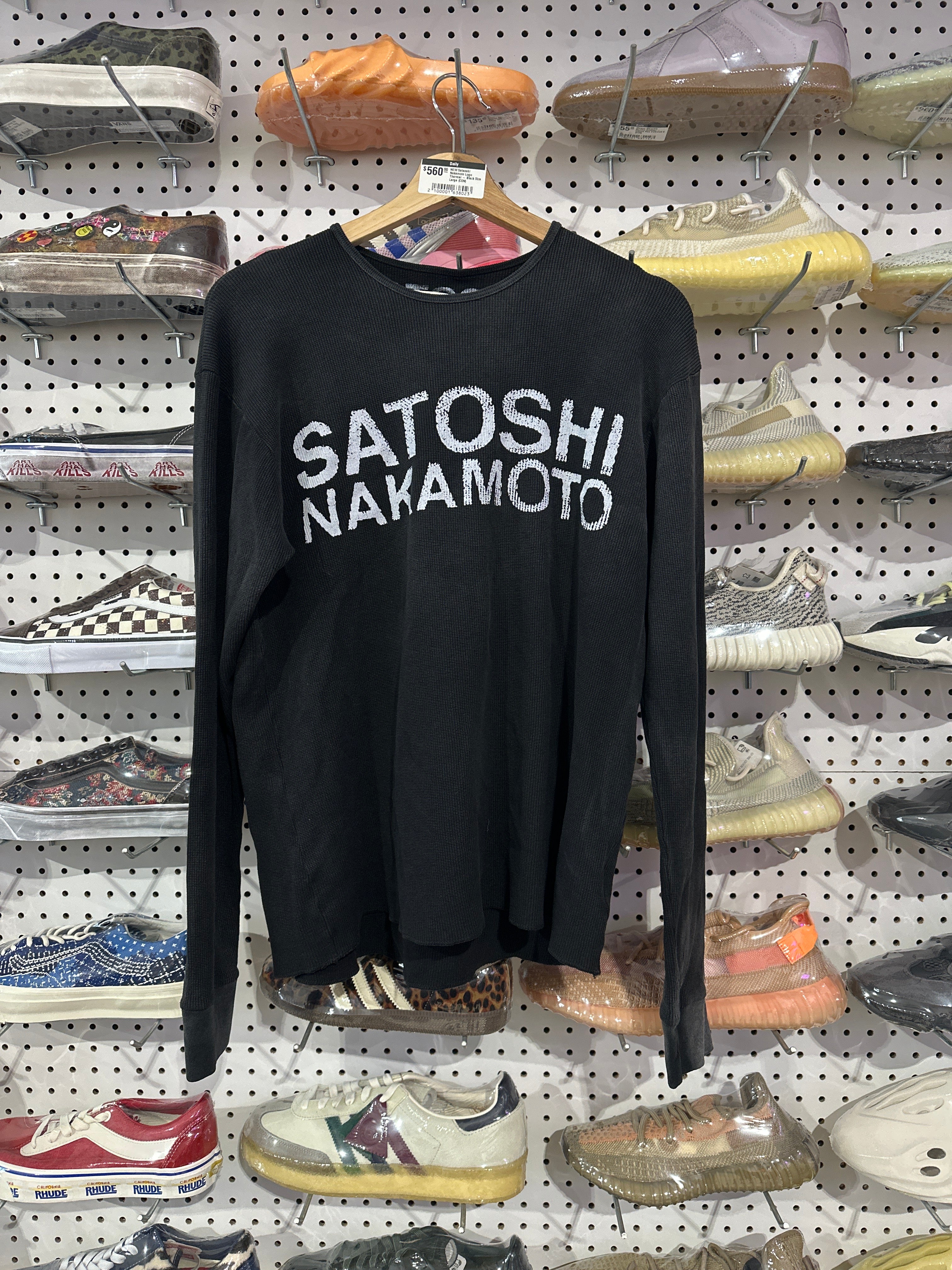 NEW Satoshi Nakamoto Logo Thermal - Black Size Medium