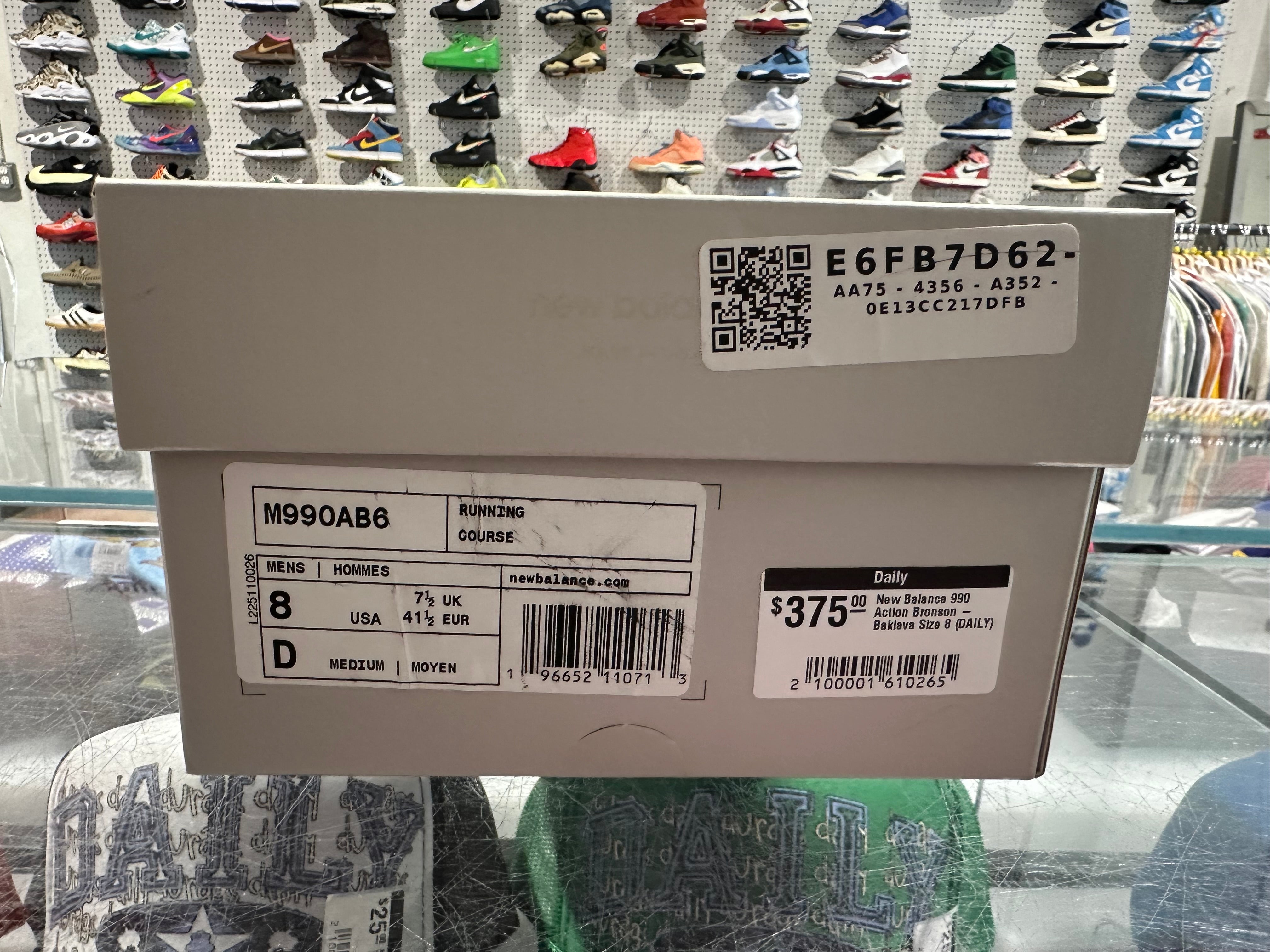 New Balance 990 Action Bronson - Baklava Size 8