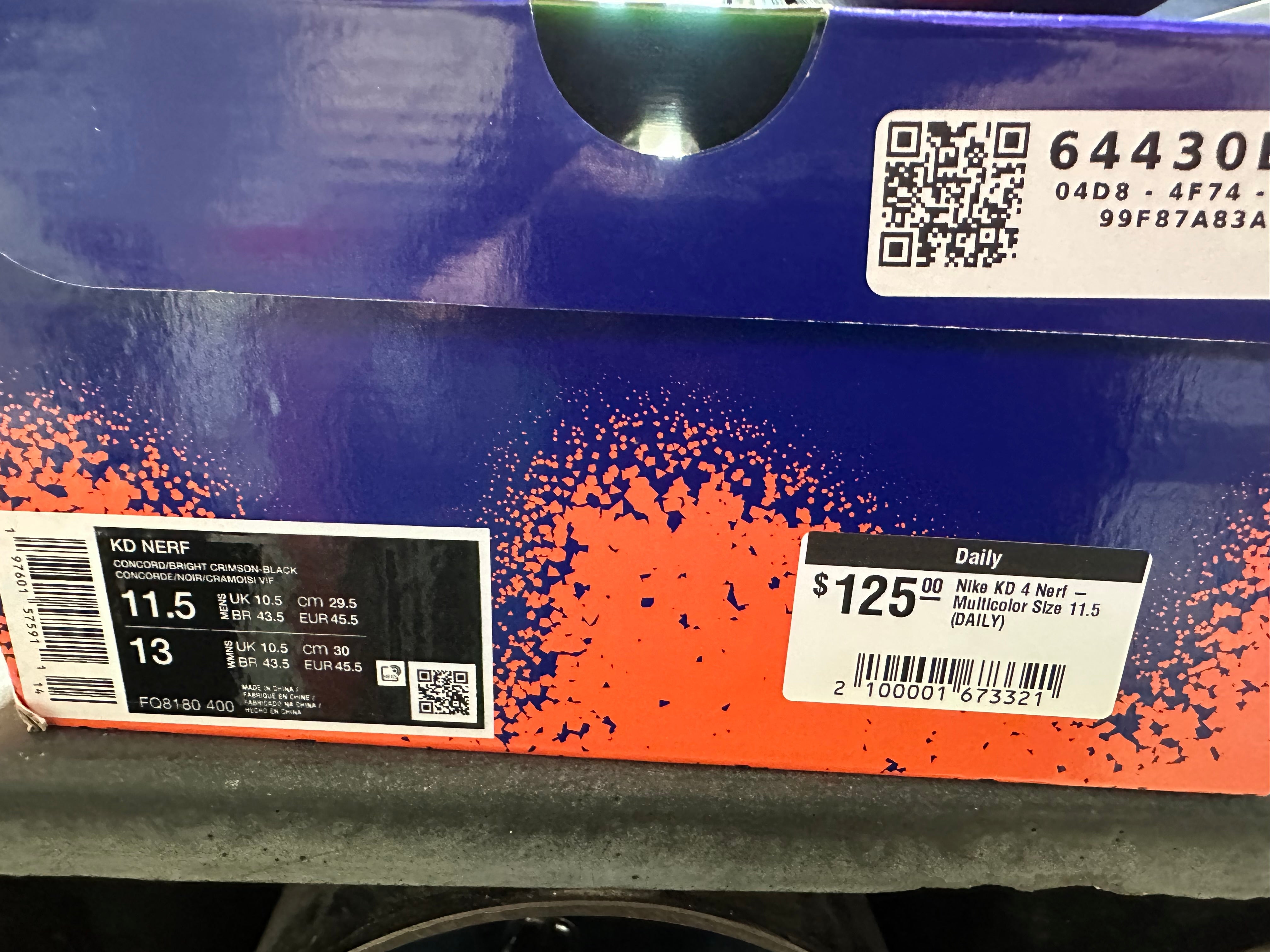 Nike KD 4 Nerf - Multicolor Size 11.5