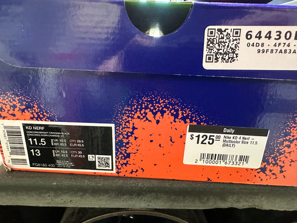 Nike KD 4 Nerf - Multicolor Size 11.5