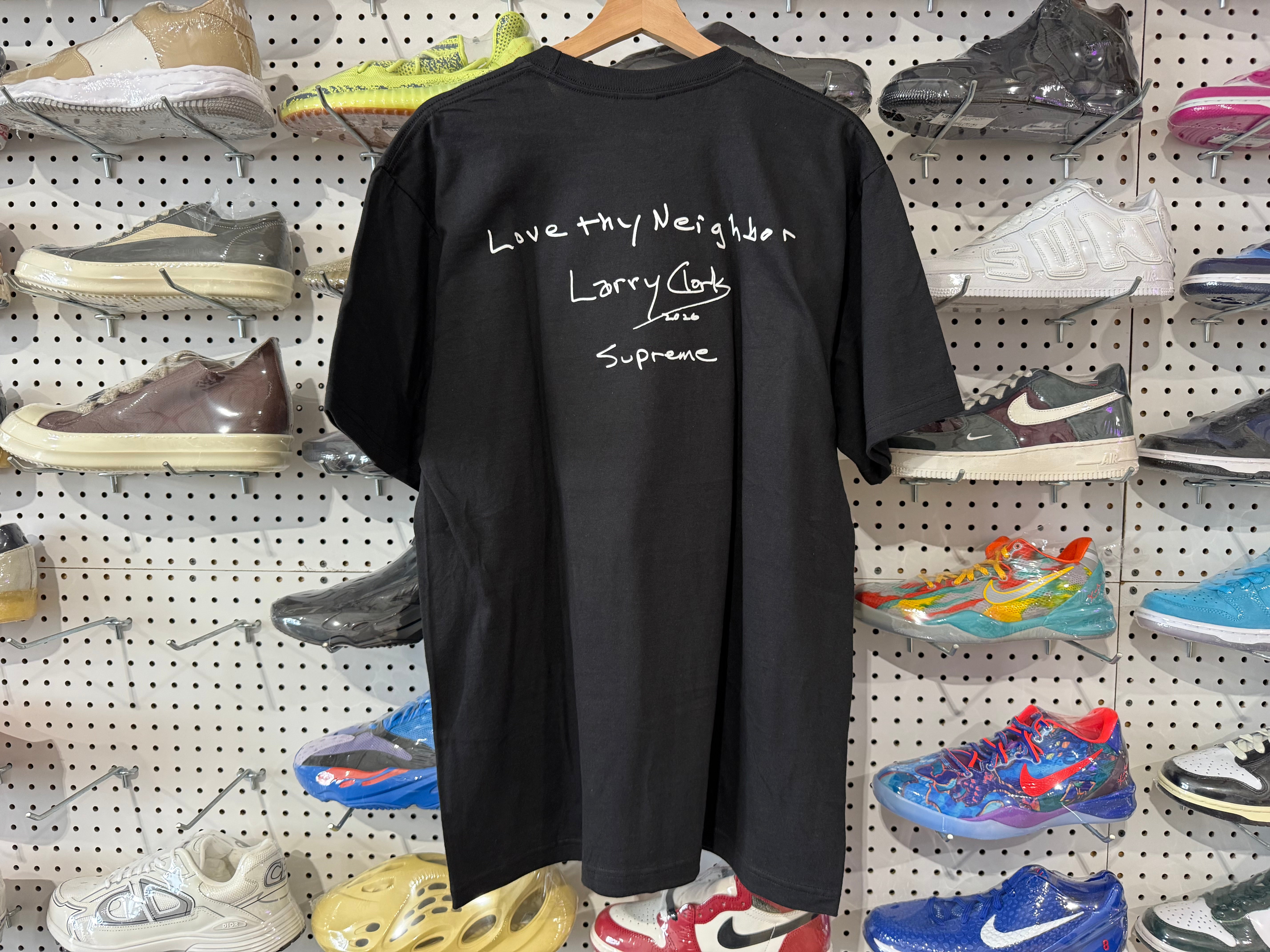 NEW Supreme Larry Clark Neighbor Tee - Black Size Large