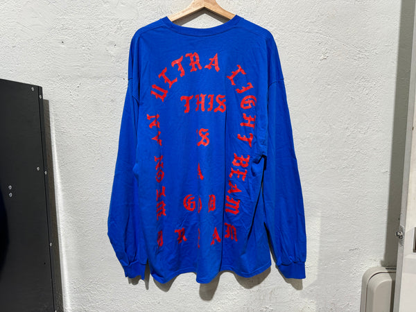 USED Kanye West I Feel Like Pablo Ultra Light Beam Longsleeve Tee - Royal Size XXL