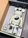 DISPLAYED Medicom x Atmos x Staple #4 400%+100% Bearbrick Set