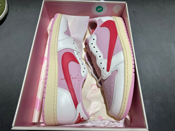 Air Jordan 1 Retro Low OG SP Travis Scott - Sail Tropical Pink Size 13