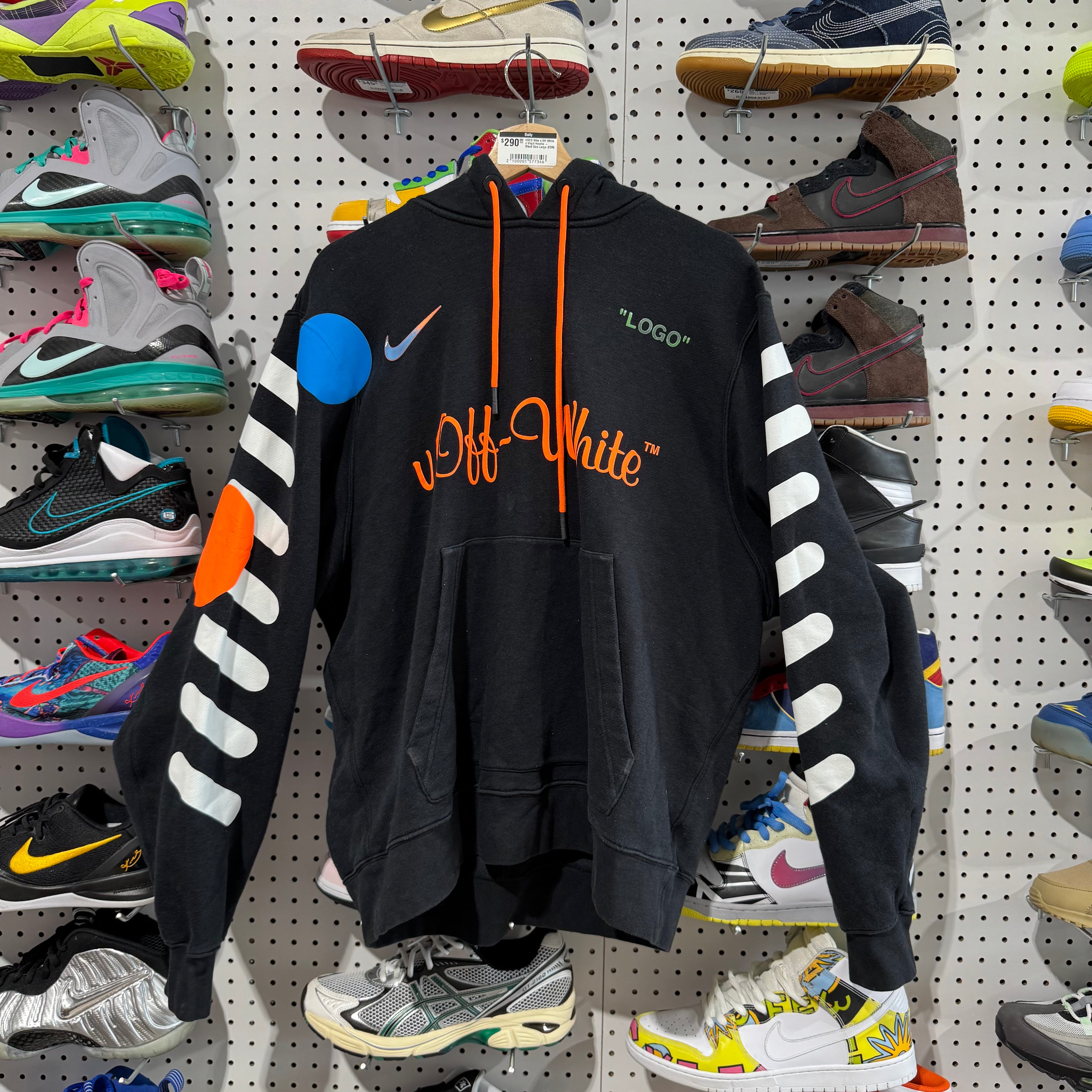 USED Nike x Off White x Virgil Hoodie - Black Size Large
