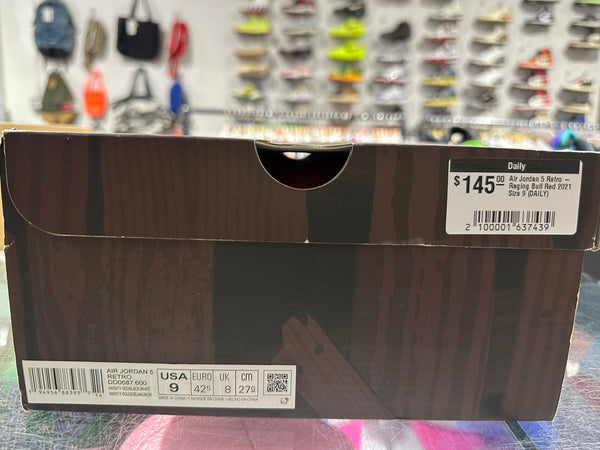 Air Jordan 5 Retro - Raging Bull Red 2021 Size 9