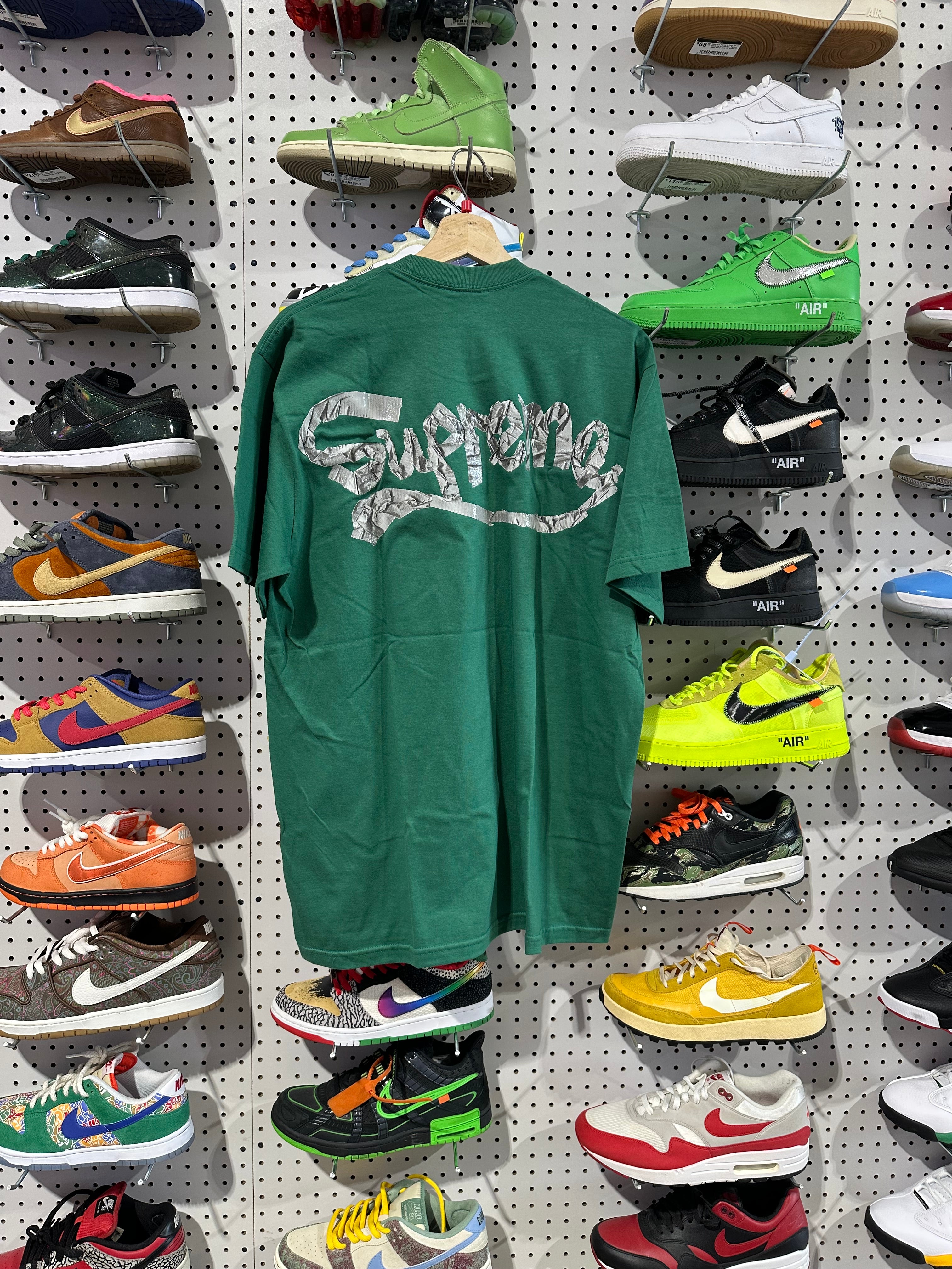 NEW Supreme Tape Tee - Green Size Large