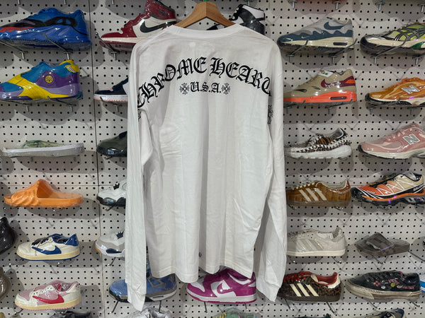 NEW Chrome Hearts L/S Pocket USA Tee - Black Size White