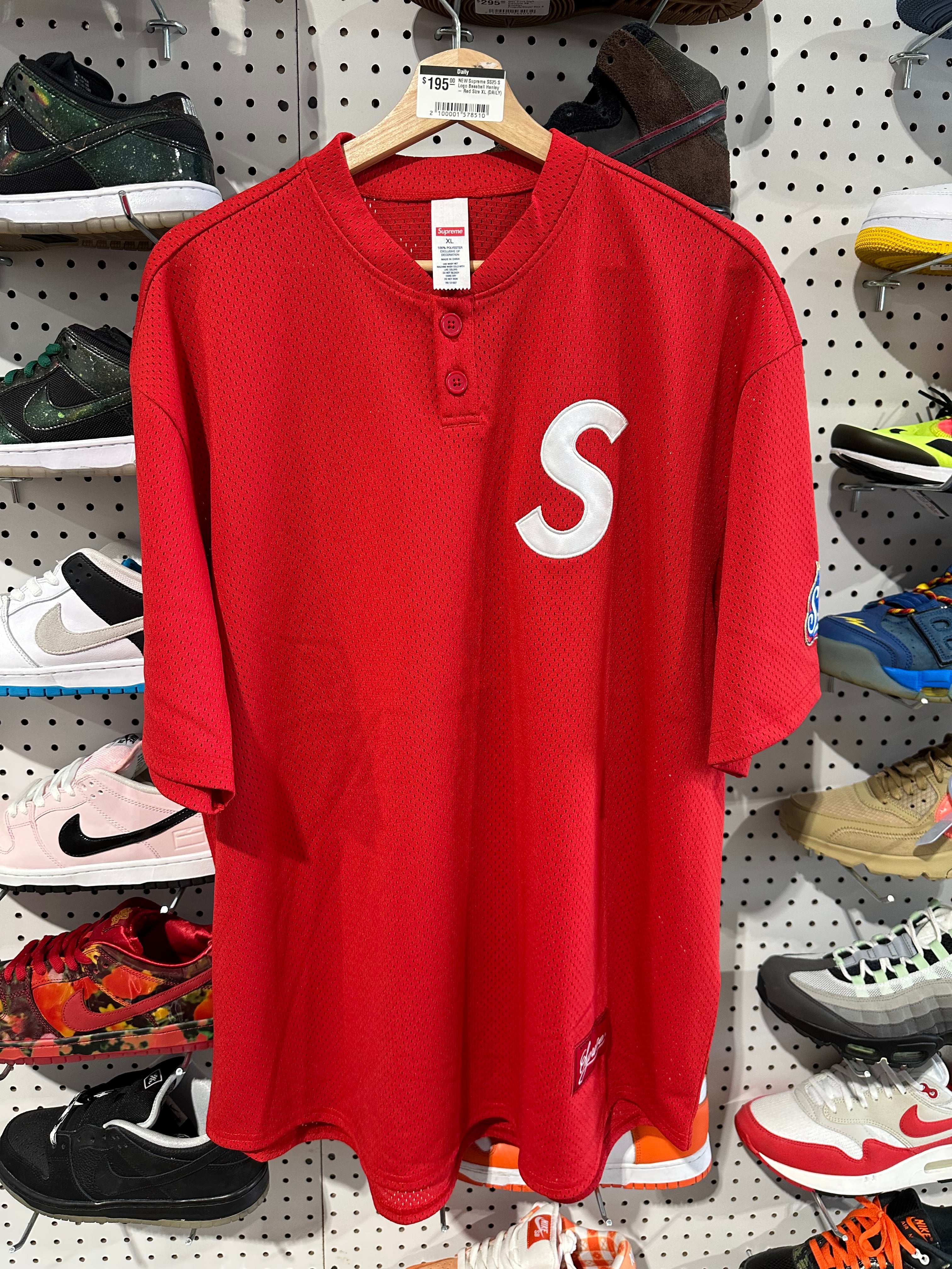 NEW Supreme SS25 S Logo Baseball Henleys