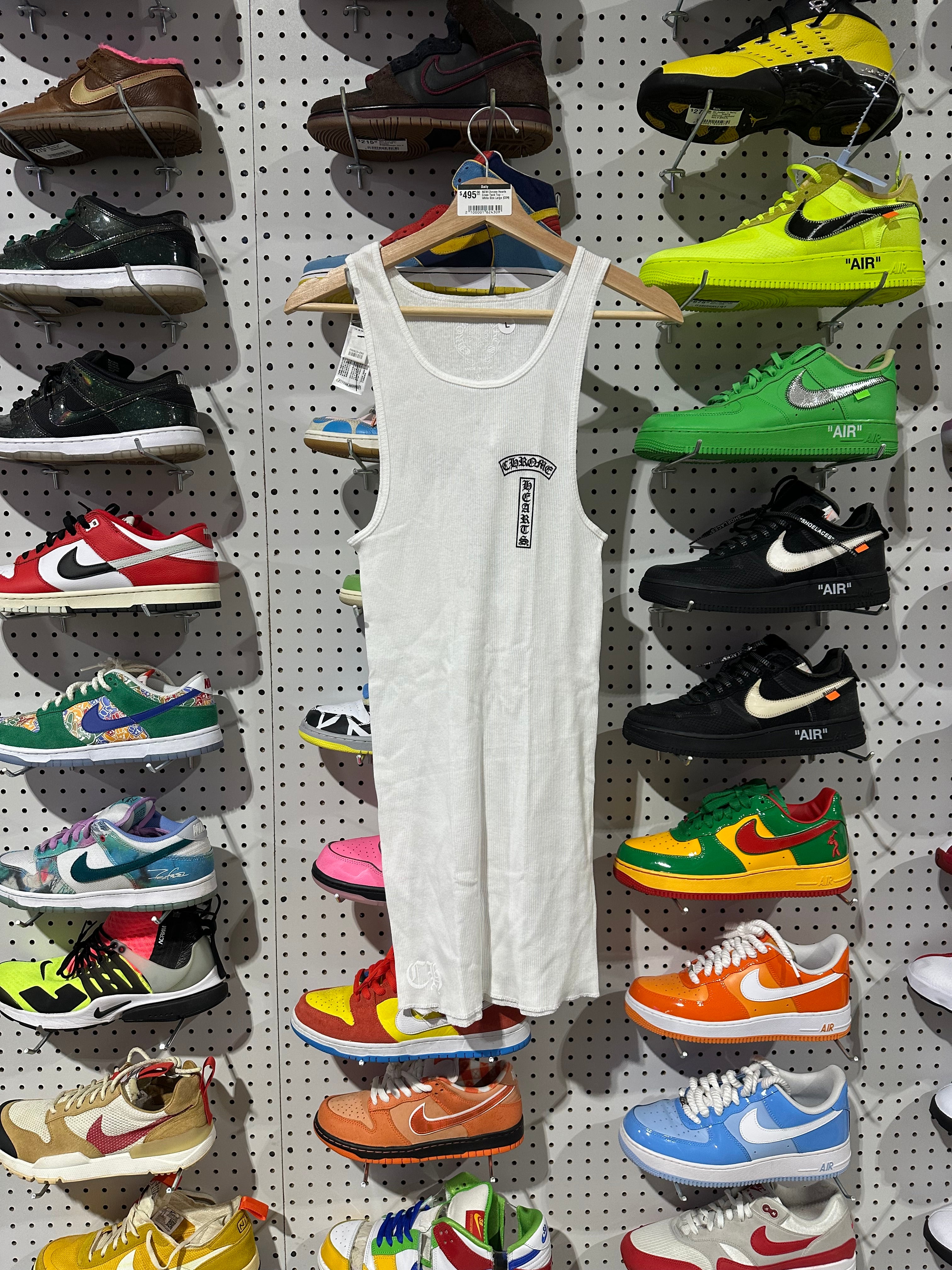 NEW Chrome Hearts Cross Tank Top - White Size Large