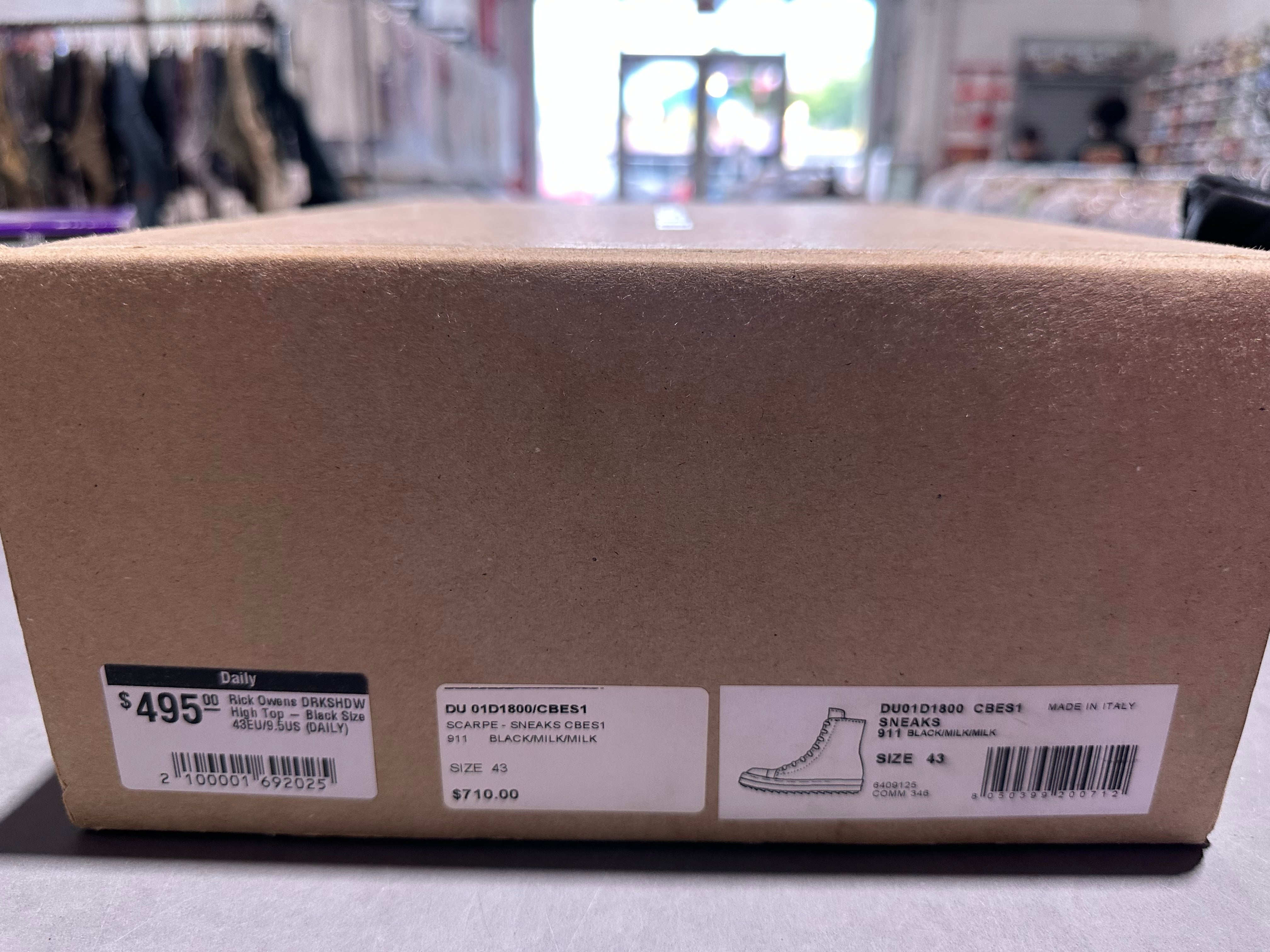Rick Owens DRKSHDW High Top - Black Size 43EU/9.5US