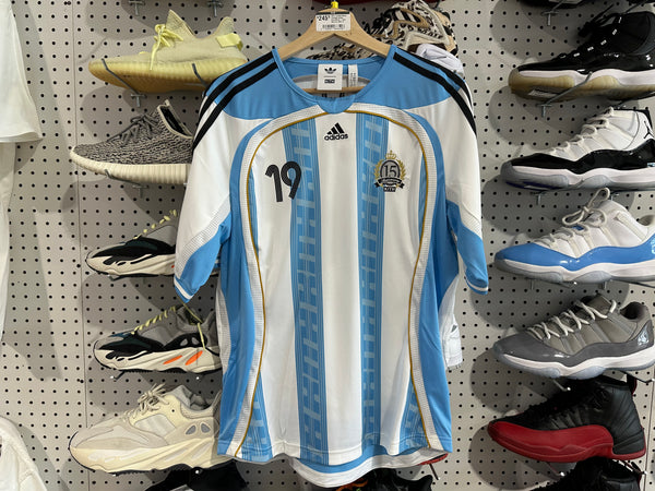 Kith x adidas Messi Football Jersey Blue/White - Size Medium
