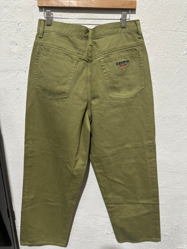 USED Supreme Baggy Jeans - Olive Size 30