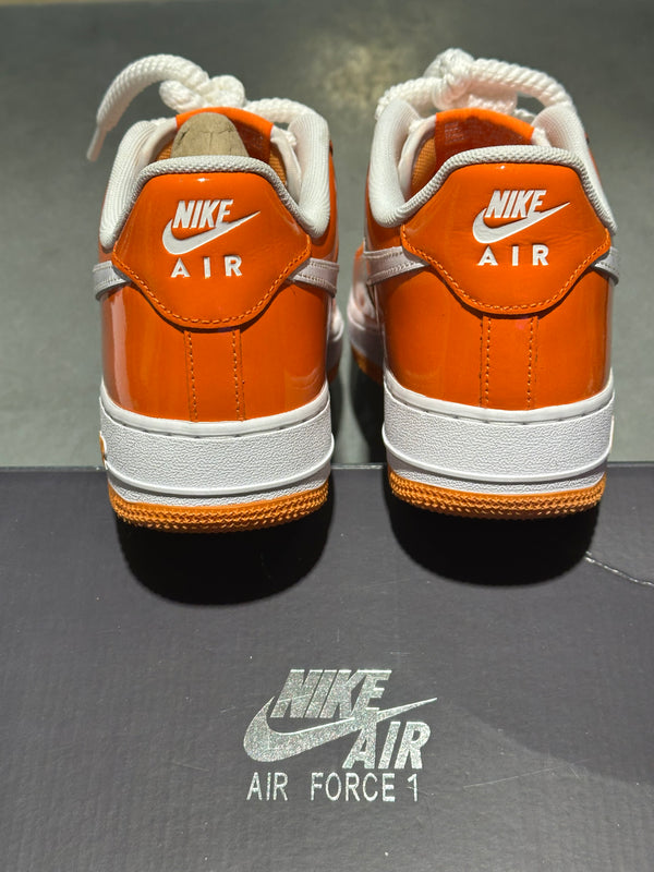Nike Air Force 1 Low '07 Orange White Patent Size 8