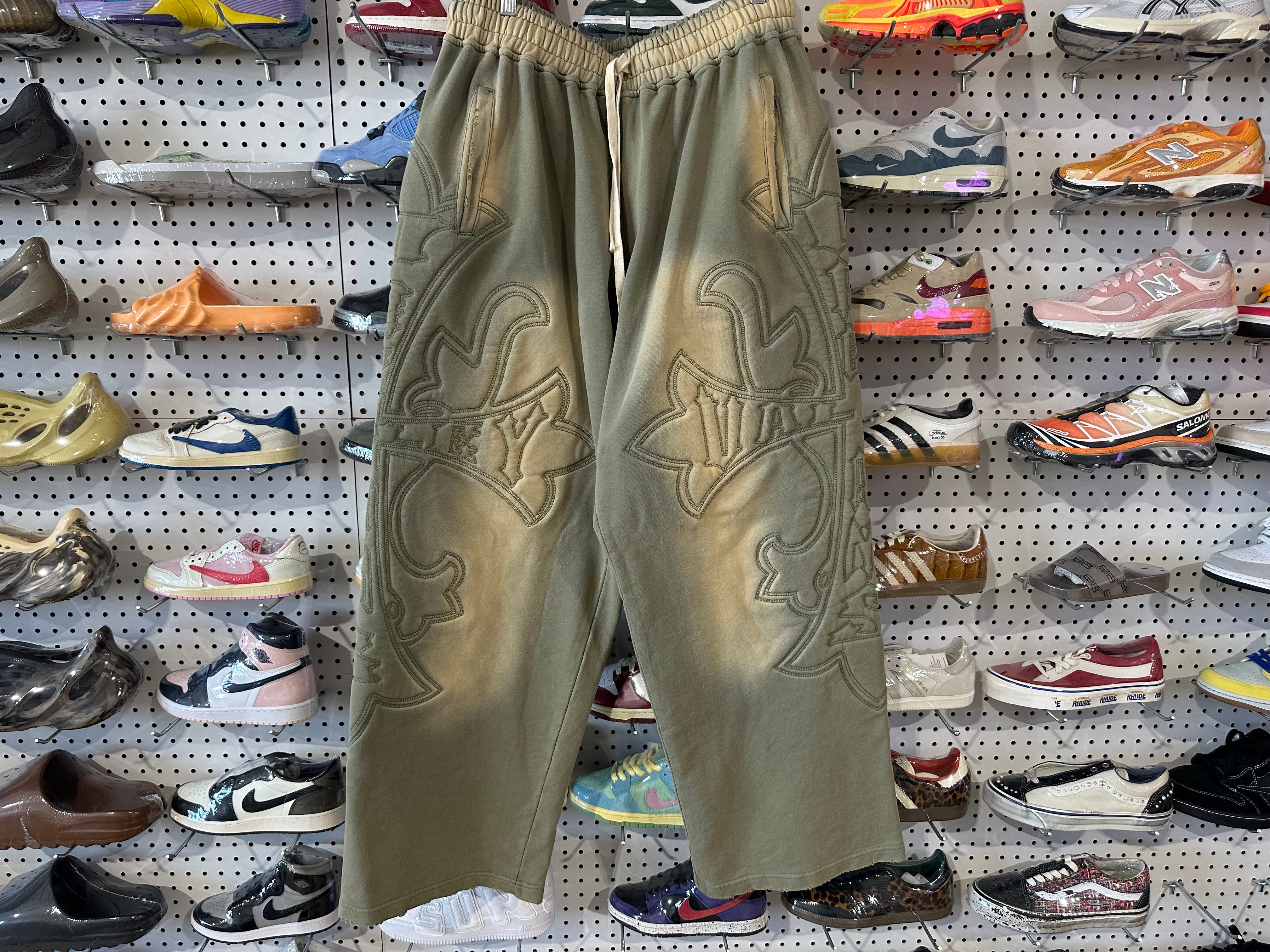 NEW Vale Embossed Sweatpants - Green Size Large