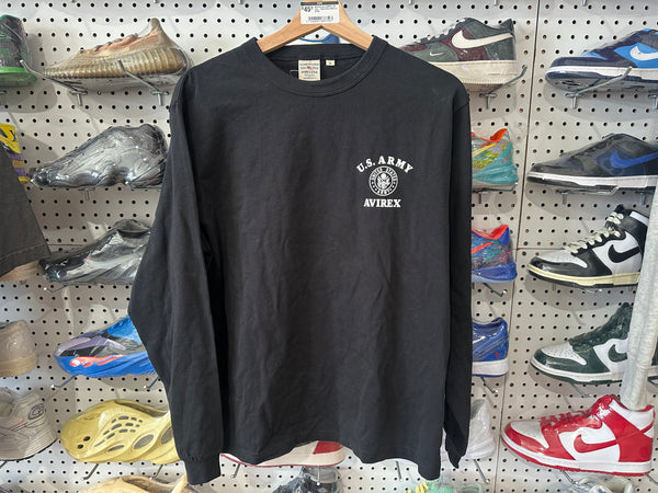 NEW Avirex x ARMY L/S Tee - Black Size Medium