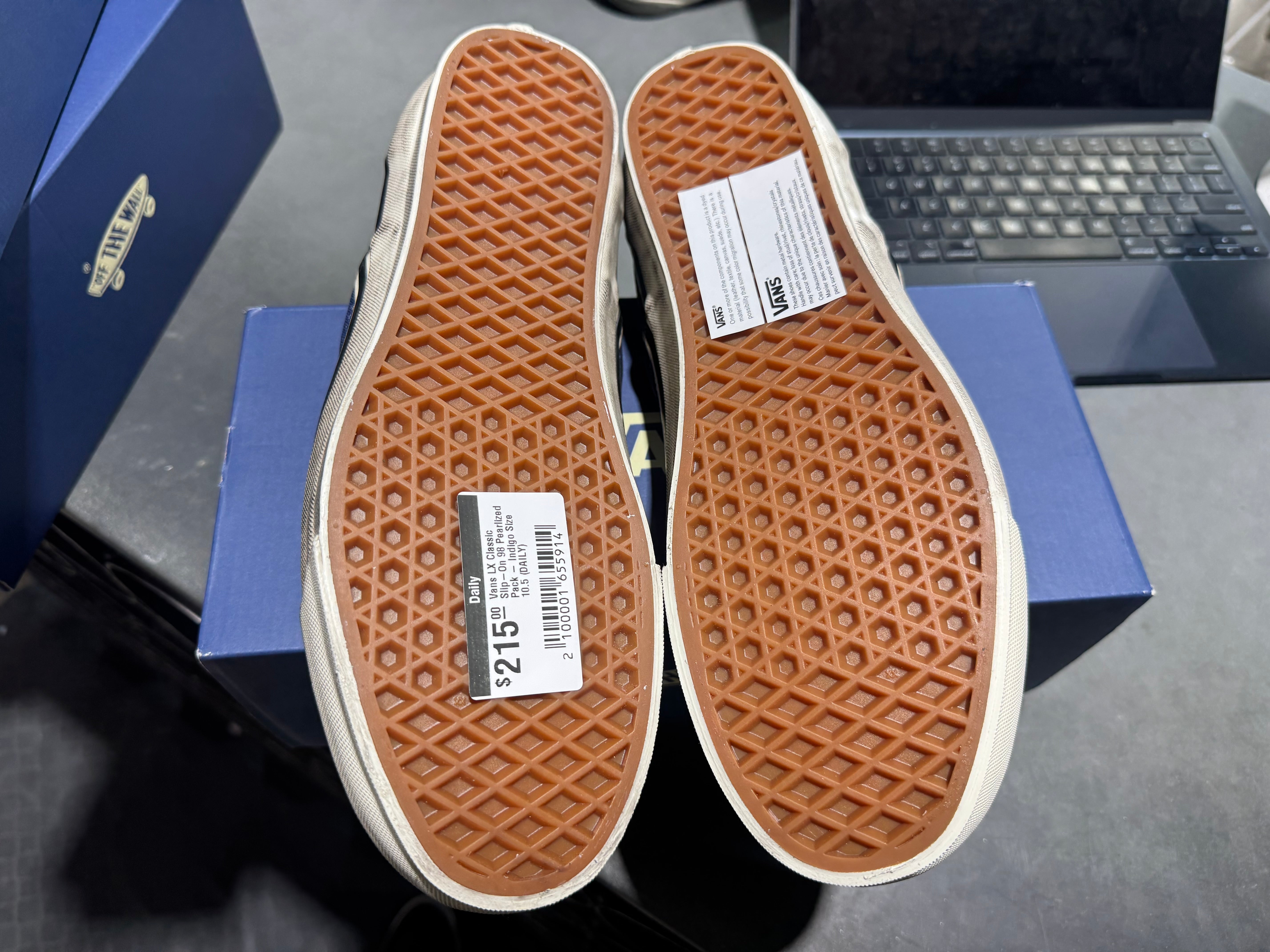 Vans LX Classic Slip-On 98 Pearlized Pack - Indigo Size 10.5