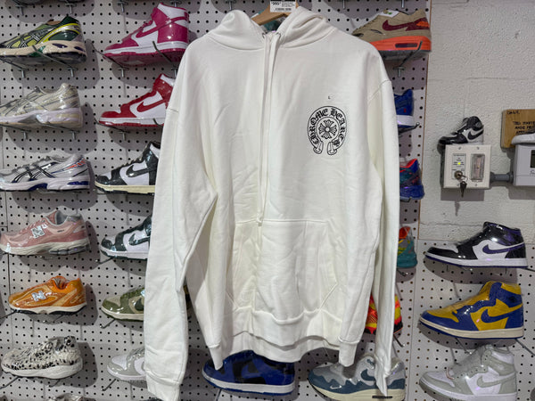 NEW Chrome Hearts Horseshoe Pullover Miami Hoodie - White Size Large