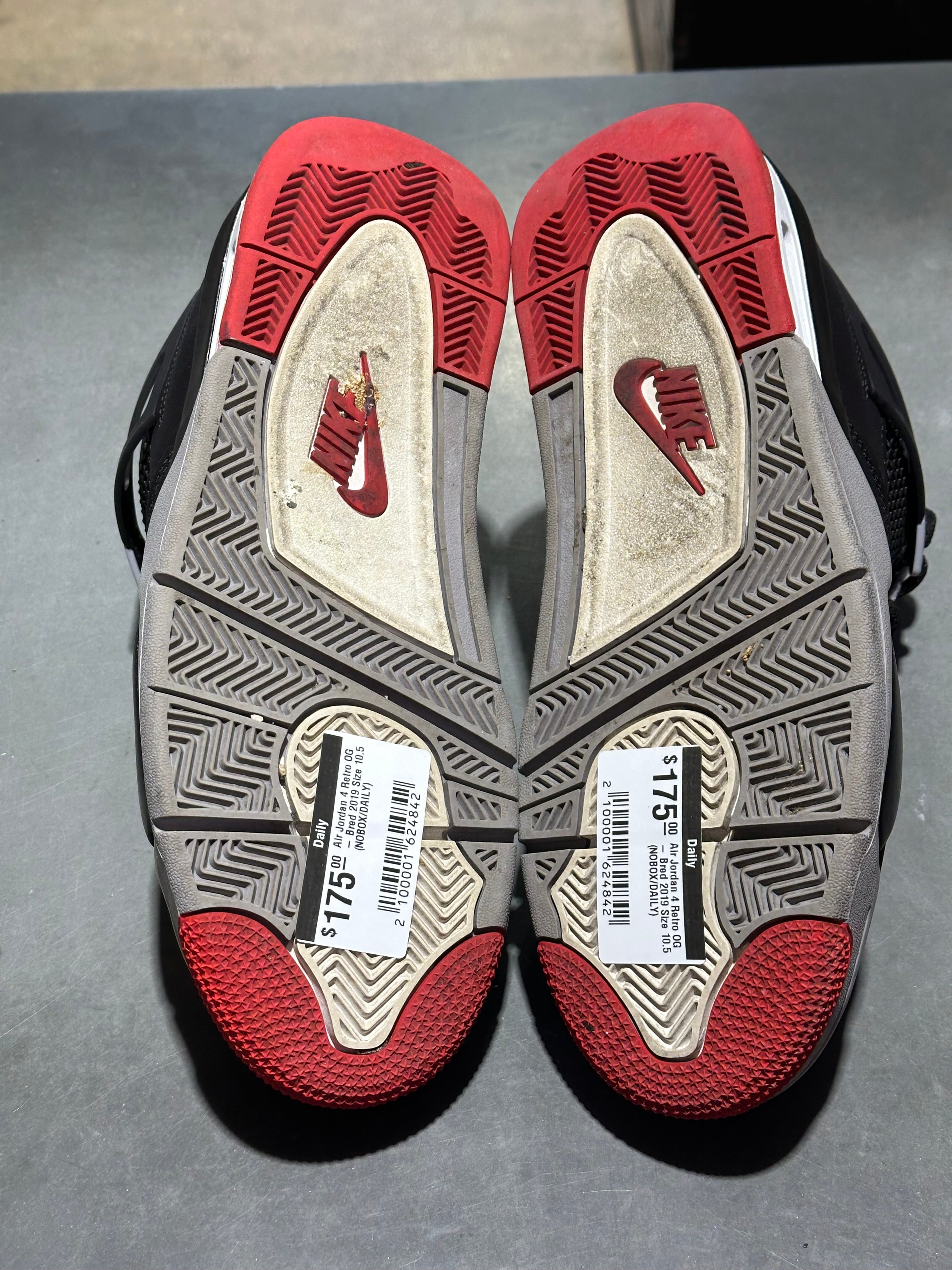 Air Jordan 4 Retro OG - Bred 2019 Size 10.5